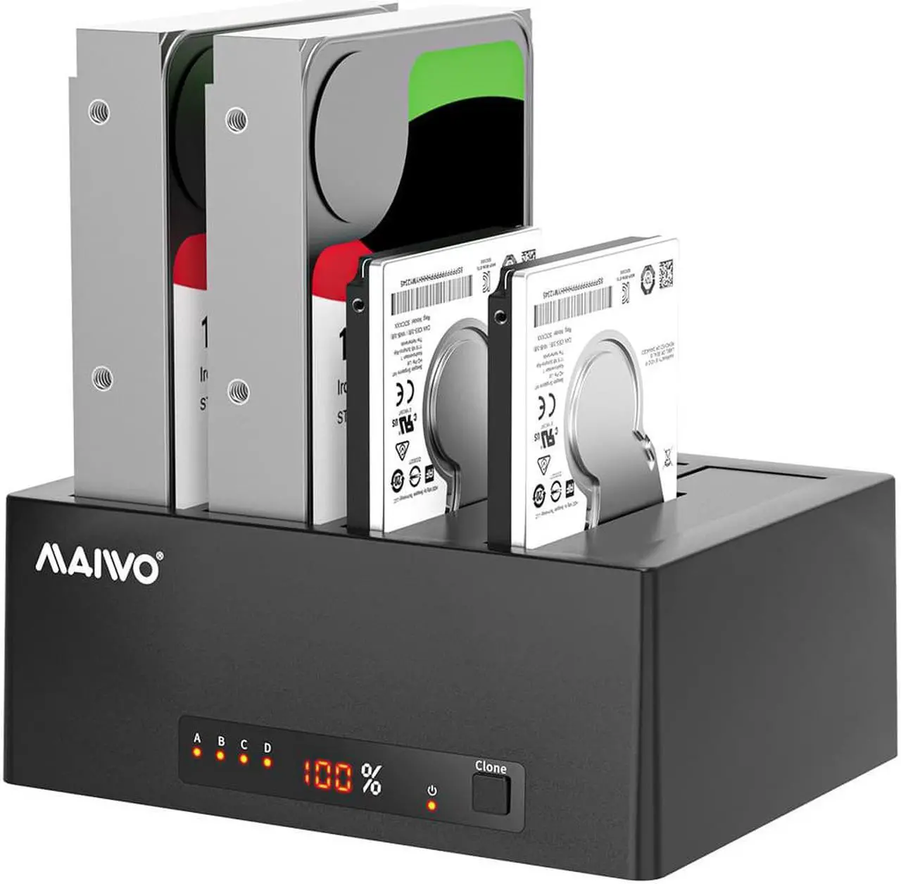 Main image of MAIWO Docking Station 4 Bay for 2.5 3.5 inch SATA External Hard Drive with eSATA Interface, USB 3.0 HDD SSD Cloner Duplicator, 72TB Capacity