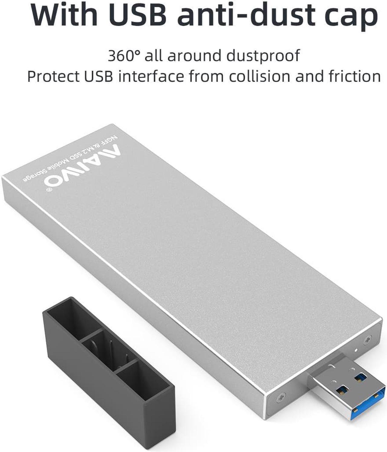 Alt view image 5 of 7 - MAIWO USB 3.0 to M.2 SATA NGFF SSD Enclosure Reader for M+B Key SATA Hard Drive, Applicable to SSD Size 2230 / 2242 / 2260 / 2280
