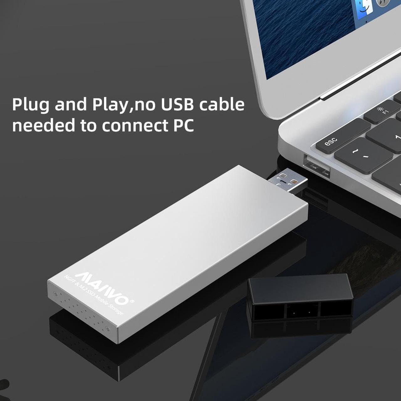 Alt view image 4 of 7 - MAIWO USB 3.0 to M.2 SATA NGFF SSD Enclosure Reader for M+B Key SATA Hard Drive, Applicable to SSD Size 2230 / 2242 / 2260 / 2280