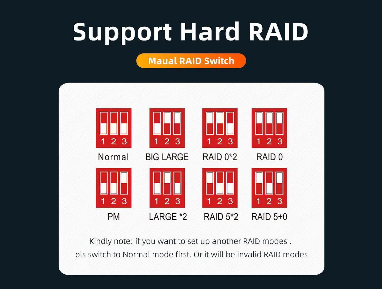 Alt view image 3 of 7 - MAIWO 8 Bay Hard Drive RAID Enclosure for 2.5/3.5 inch SATA SSD/HDD, 8 Raid Modes, 128TB Capacity, USB-C/eSATA to External Hard Disk Docking Station DAS with Build-in Fan & Smart Temperature System