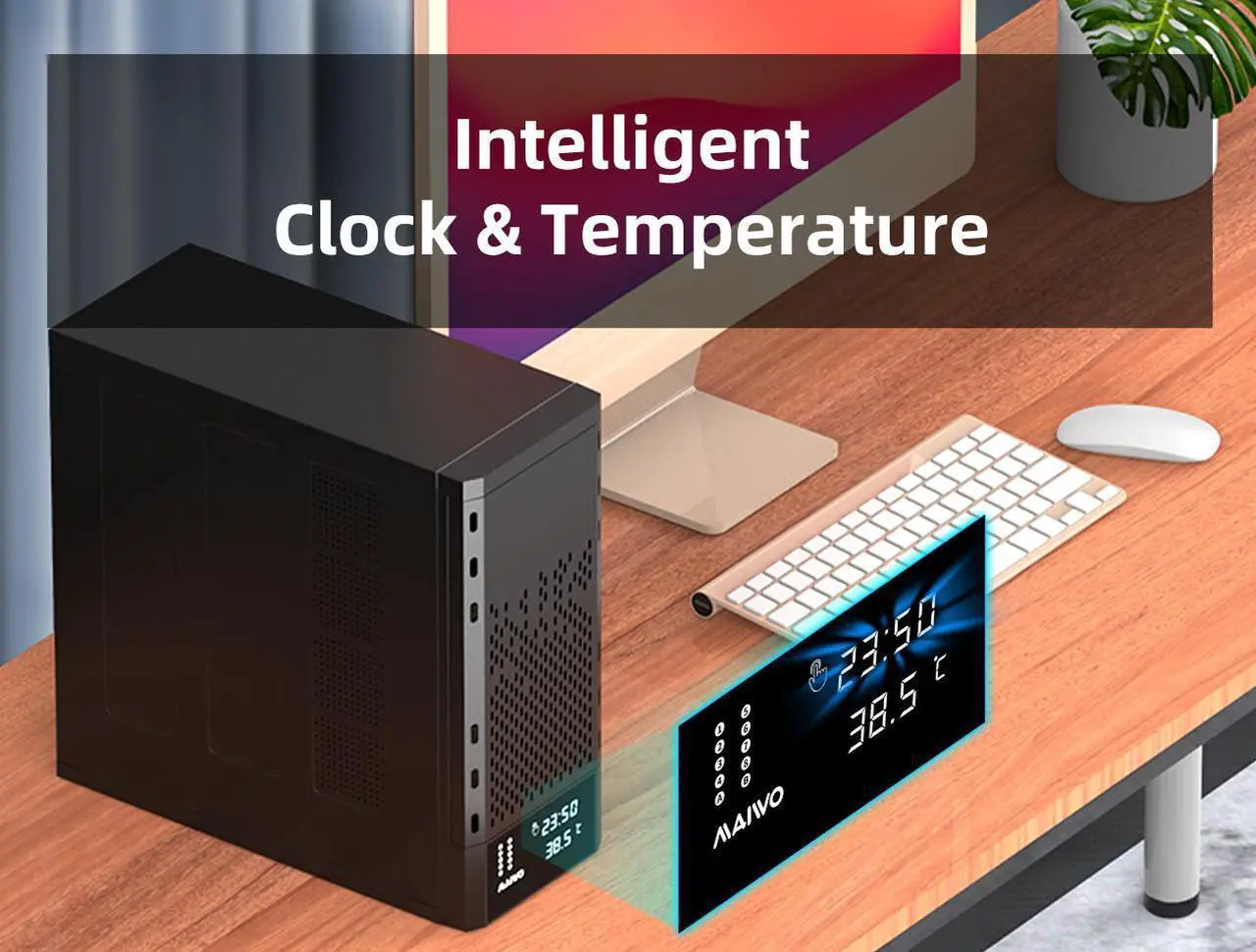 Alt view image 6 of 7 - MAIWO 8 Bay Hard Drive RAID Enclosure for 2.5/3.5 inch SATA SSD/HDD, 8 Raid Modes, 128TB Capacity, USB-C/eSATA to External Hard Disk Docking Station DAS with Build-in Fan & Smart Temperature System