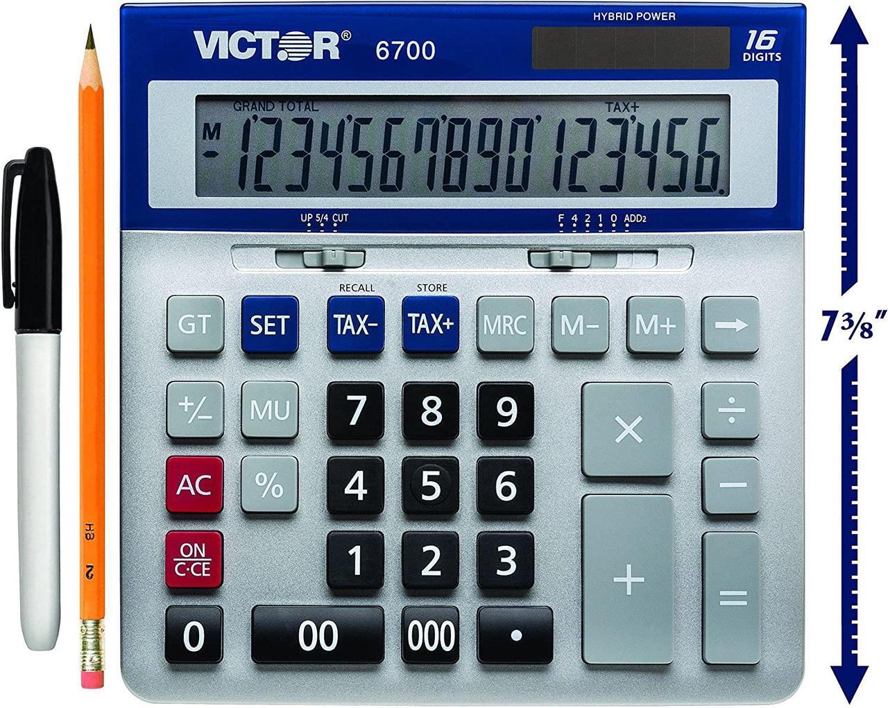 Alt view image 3 of 13 - Victor 6700 Large Desktop Calculator 16-Digit LCD