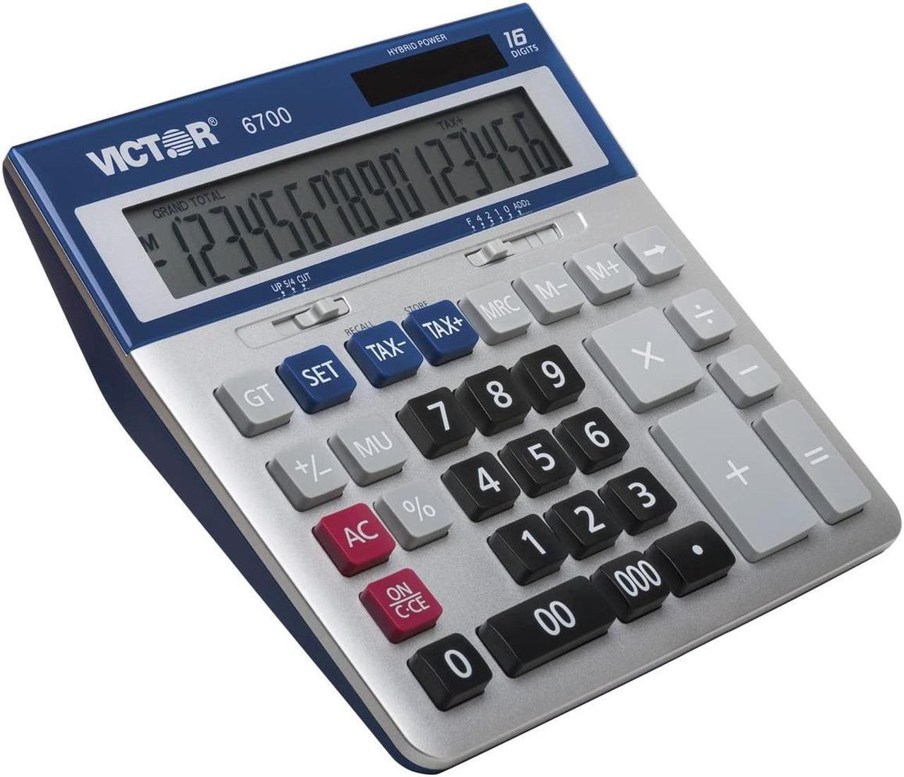 Alt view image 4 of 13 - Victor 6700 Large Desktop Calculator 16-Digit LCD