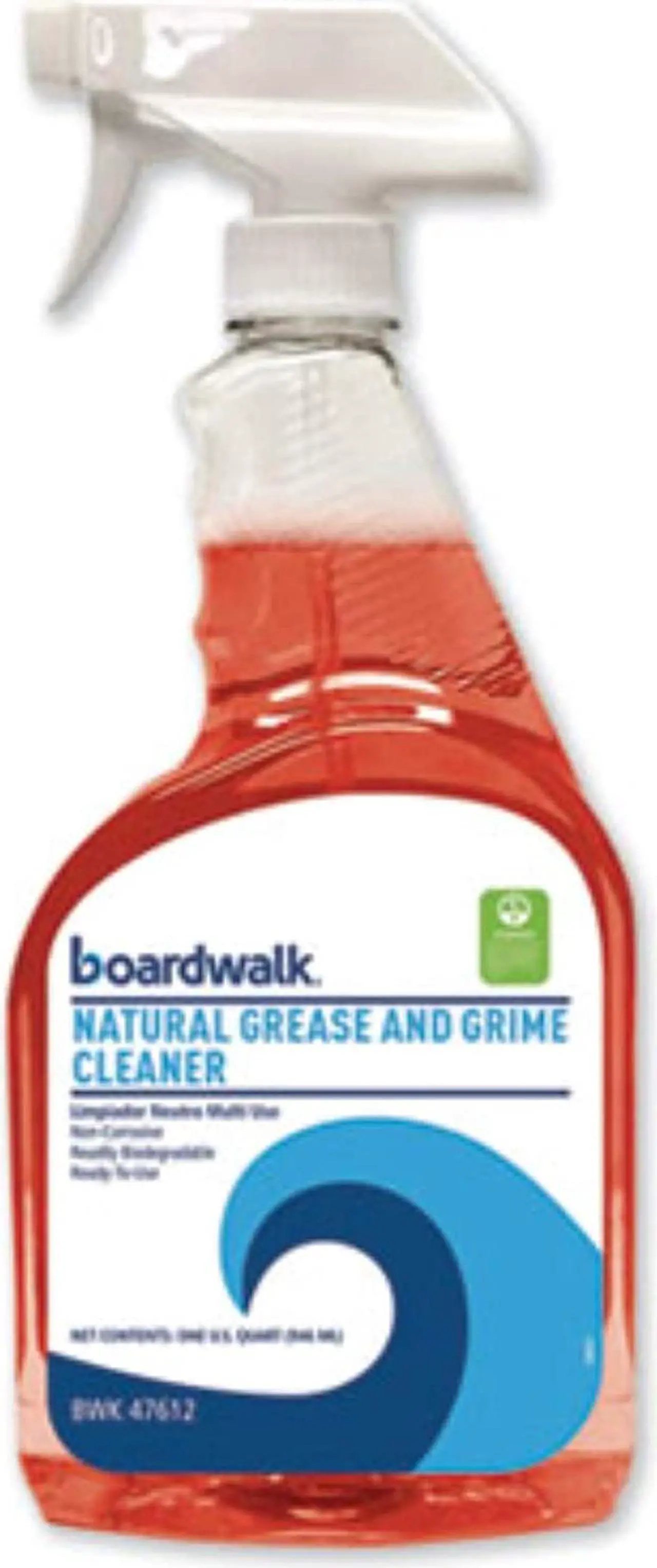 Alt view image 6 of 13 - Boardwalk BWK47612EA Green Grease and Grime Cleaner, 32 oz. Spray Bottle