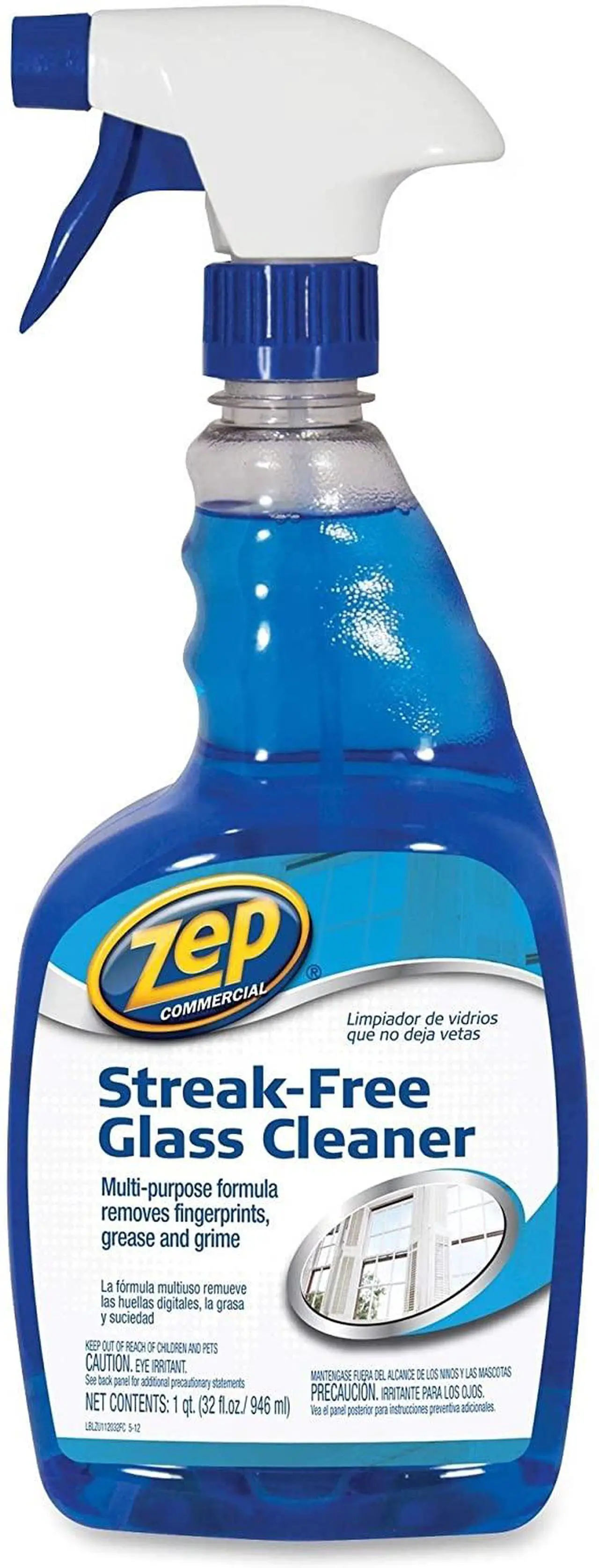 Alt view image 7 of 11 - Zep ZU112032 Streak-free Glass Cleaner, Spray, 32fl oz, Blue