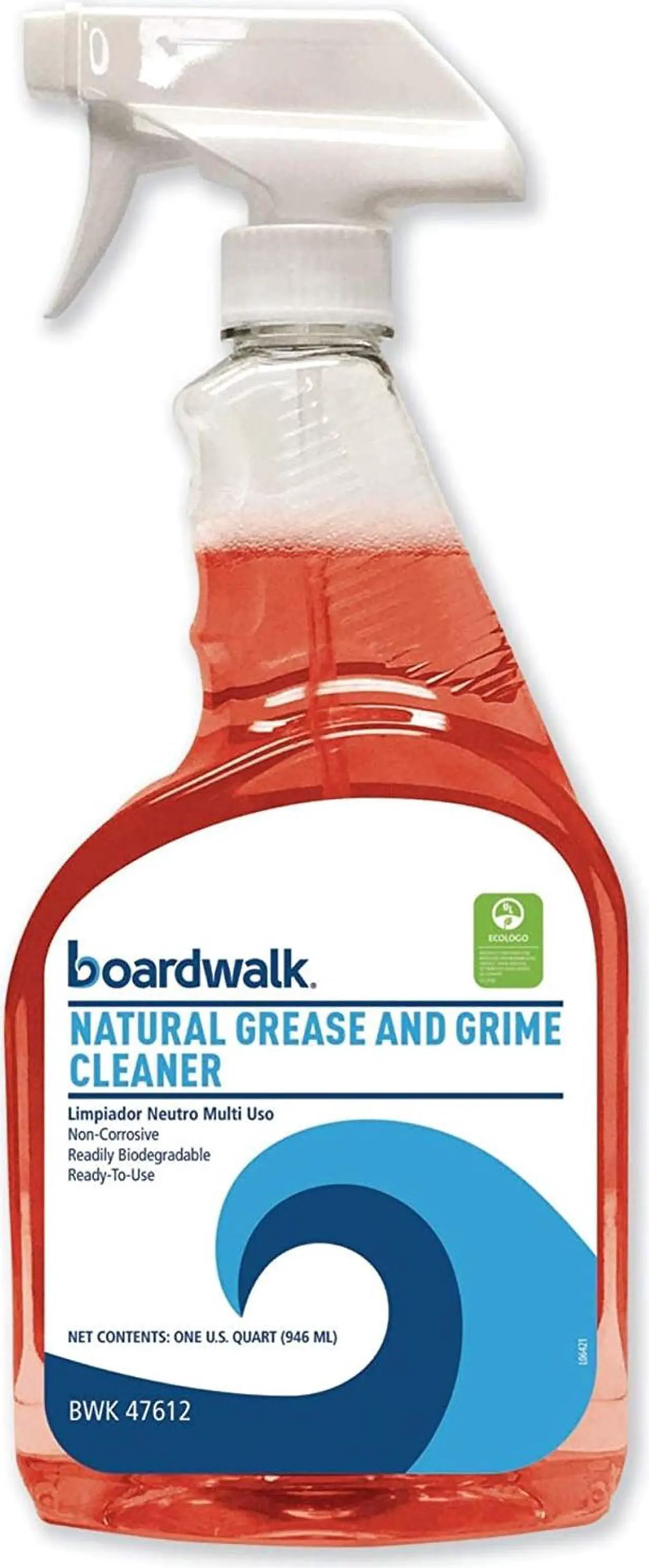 Alt view image 4 of 13 - Boardwalk BWK47612EA Green Grease and Grime Cleaner, 32 oz. Spray Bottle