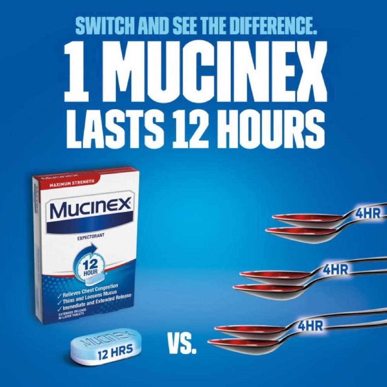 Alt view image 17 of 20 - Mucinex Max Strength Expectorant 14 Tablets/Box 02314