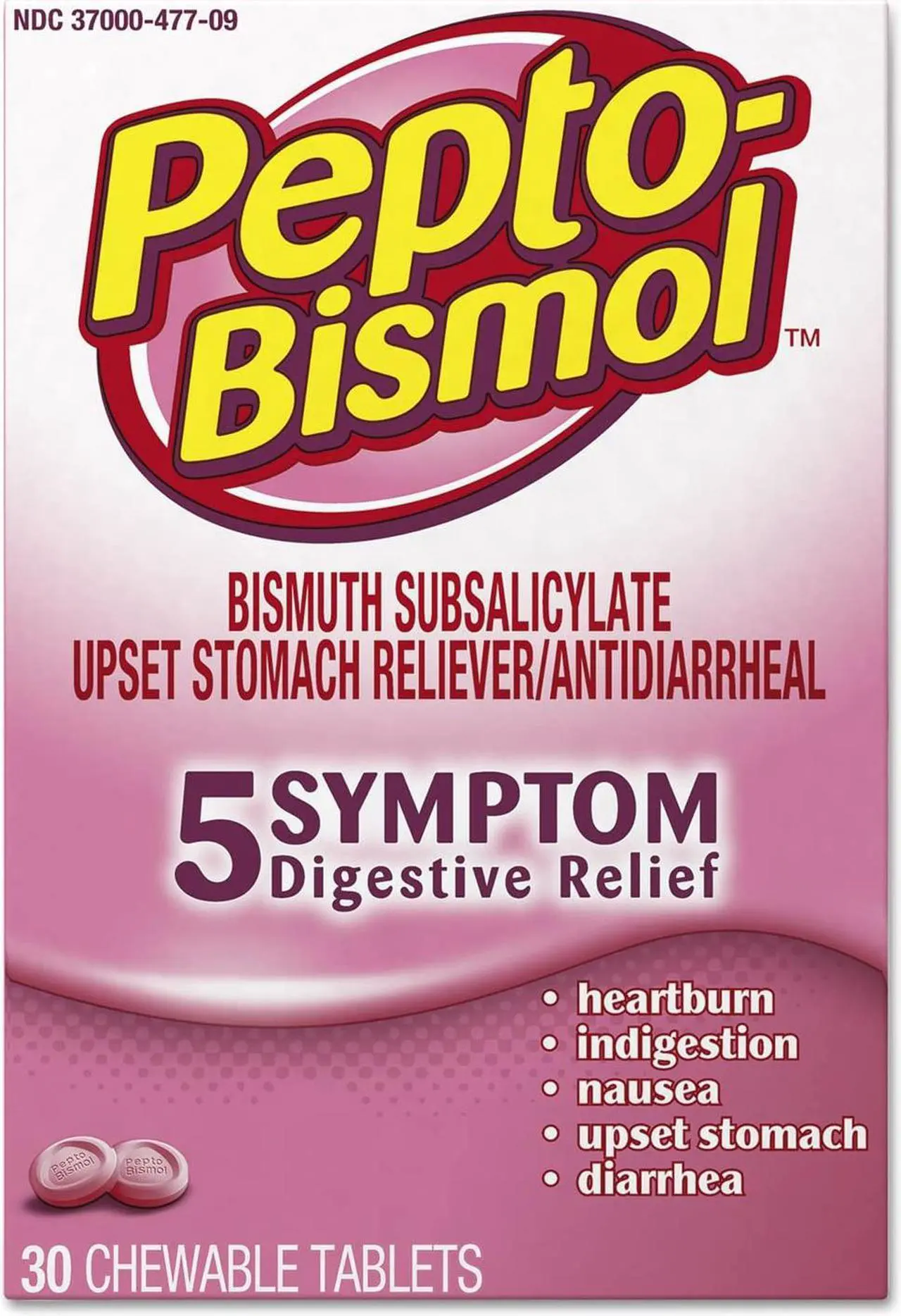 Alt view image 11 of 16 - Pepto-Bismol Chewable Tablets Original - 30 ct