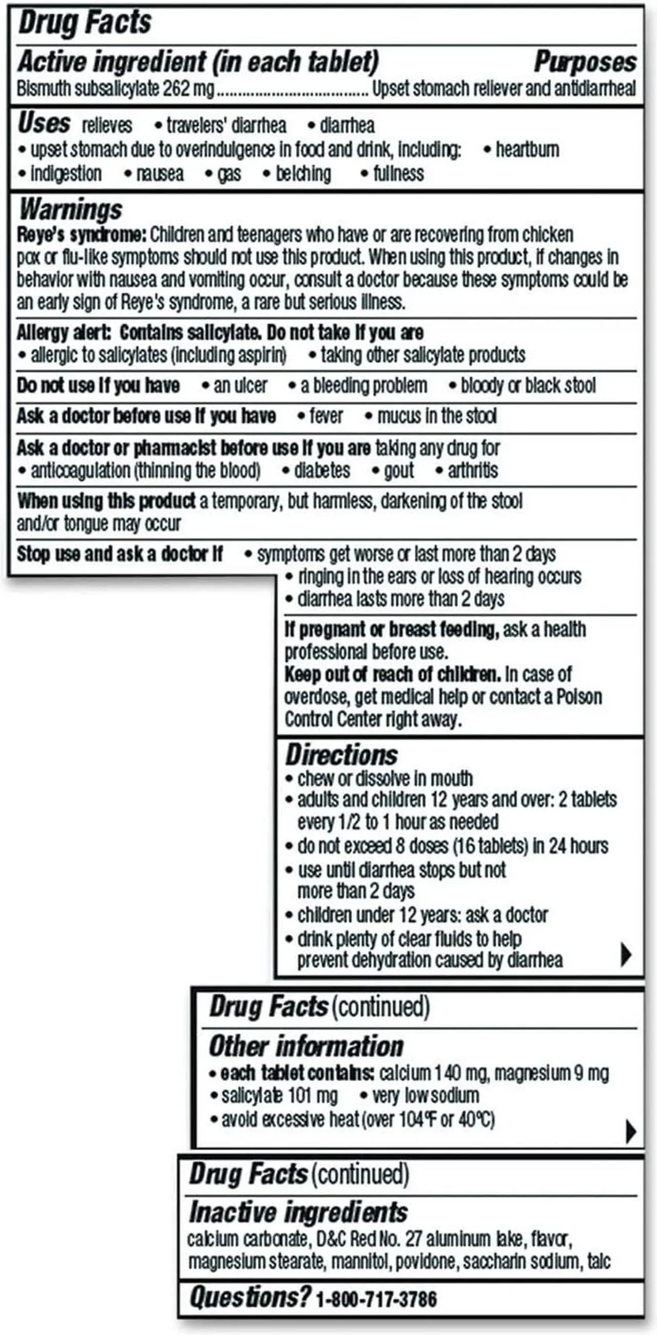 Alt view image 15 of 16 - Pepto-Bismol Chewable Tablets Original - 30 ct