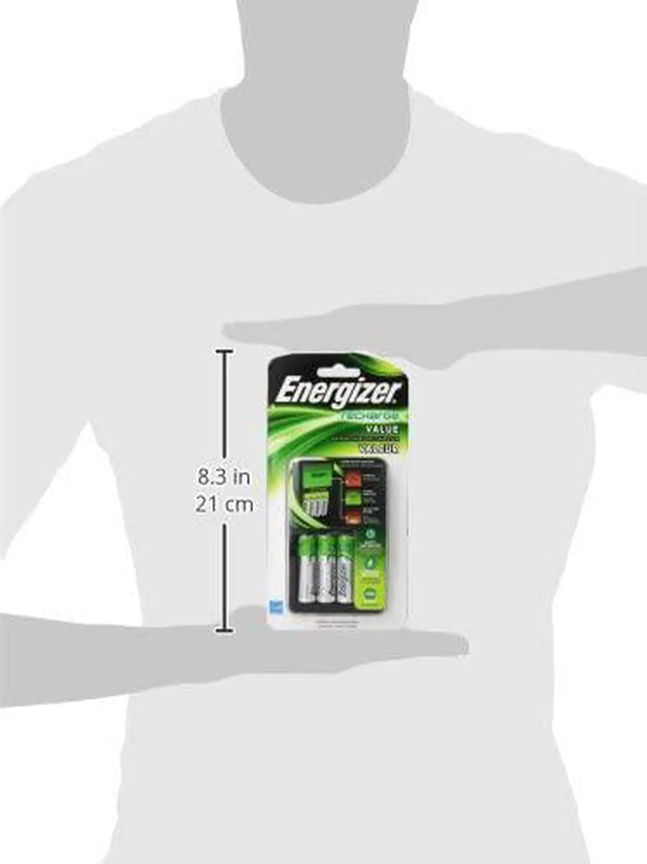 Alt view image 7 of 7 - Energizer Rechargeable AA and AAA Battery Charger with 4 AA NiMH Rechargeable Batteries
