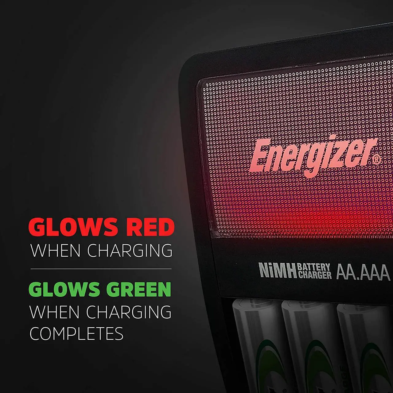Alt view image 4 of 7 - Energizer Rechargeable AA and AAA Battery Charger with 4 AA NiMH Rechargeable Batteries