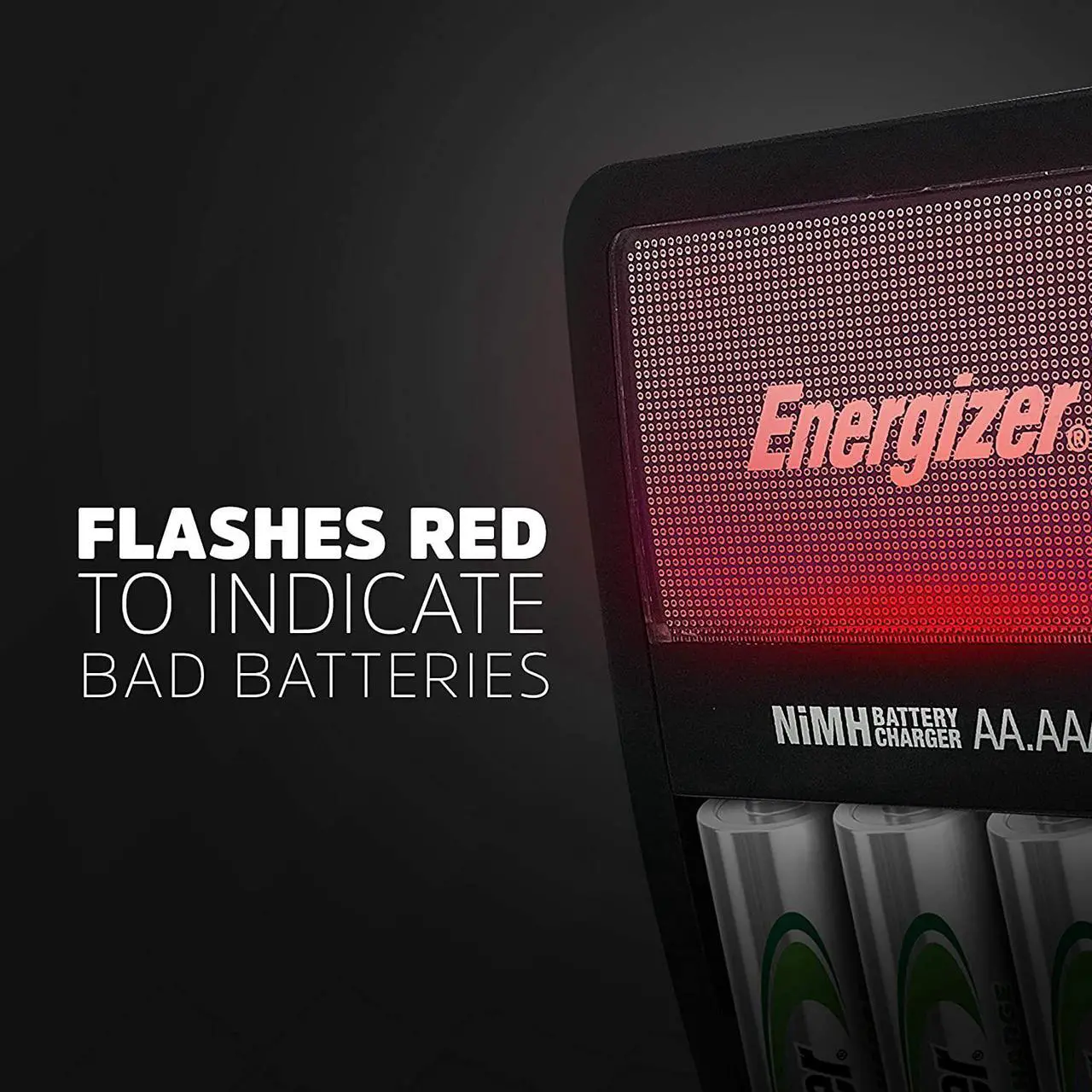 Alt view image 6 of 7 - Energizer Rechargeable AA and AAA Battery Charger with 4 AA NiMH Rechargeable Batteries