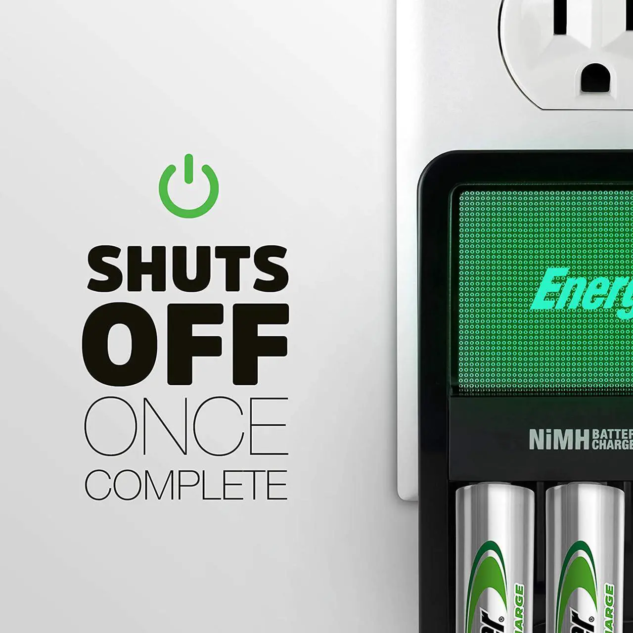 Alt view image 3 of 7 - Energizer Rechargeable AA and AAA Battery Charger with 4 AA NiMH Rechargeable Batteries