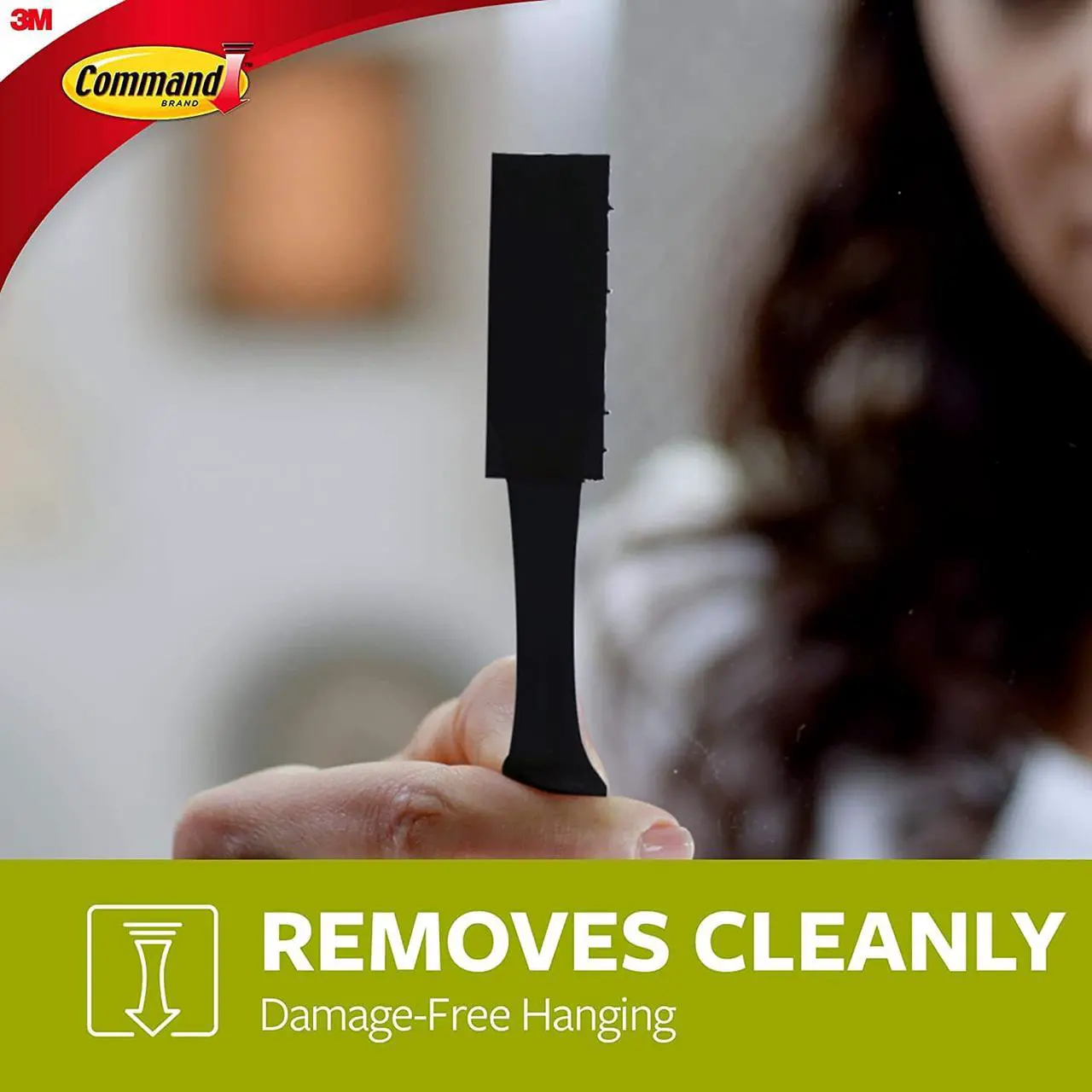 Alt view image 5 of 7 - Command Large Picture Hanging Strips, Heavy Duty, Black, Holds up to 16 lbs, 14-Pairs
