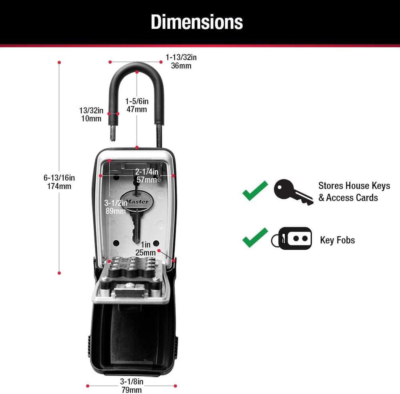 Alt view image 5 of 7 - Master Lock Portable Push Button Lock Box 5422D