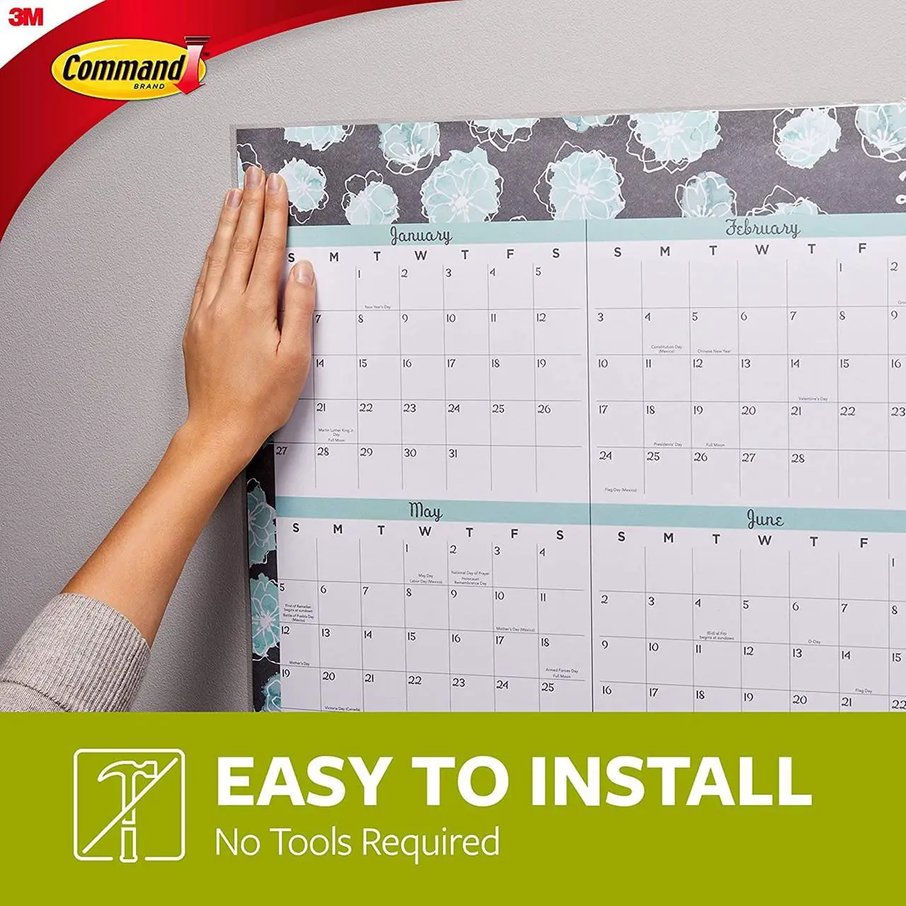 Alt view image 4 of 7 - Command Poster Hanging Strips Value Pack, Small, White, 60-Strips