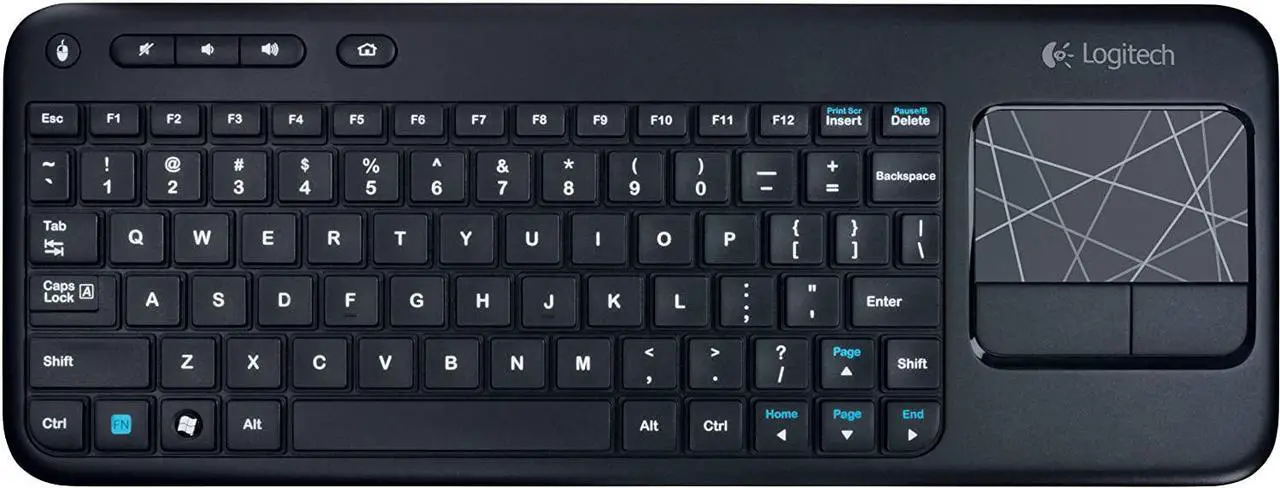 Alt view image 3 of 5 - Logitech Wireless Touch Keyboard K400