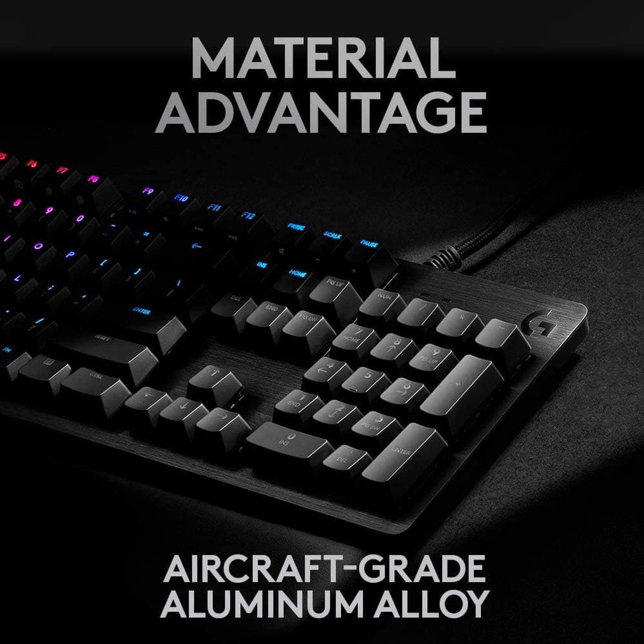 Alt view image 5 of 7 - Logitech G513 Carbon LIGHTSYNC RGB Mechanical Gaming Keyboard with GX Blue Switches