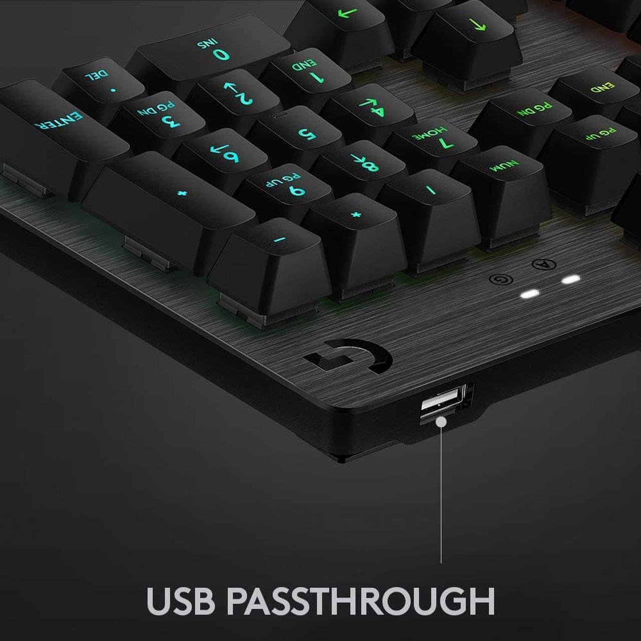 Alt view image 6 of 7 - Logitech G513 Carbon LIGHTSYNC RGB Mechanical Gaming Keyboard with GX Blue Switches