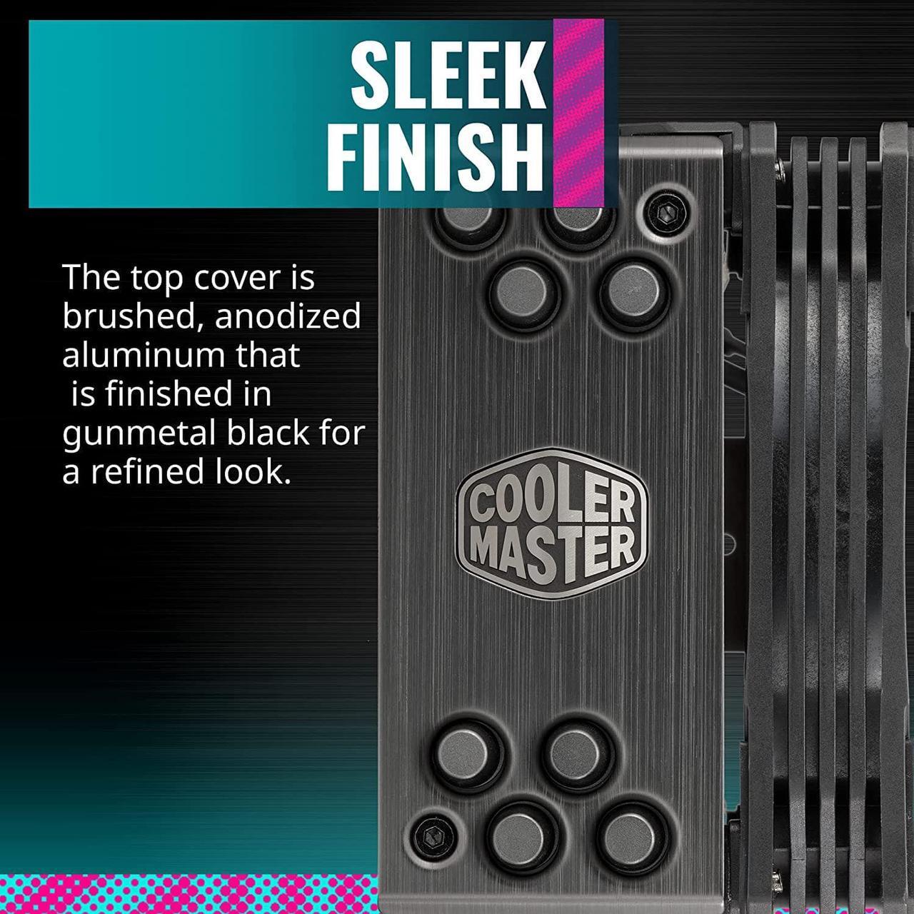 Alt view image 3 of 7 - Cooler Master Hyper 212 Black Edition RGB CPU Air Cooler - 120mm RGB Fan