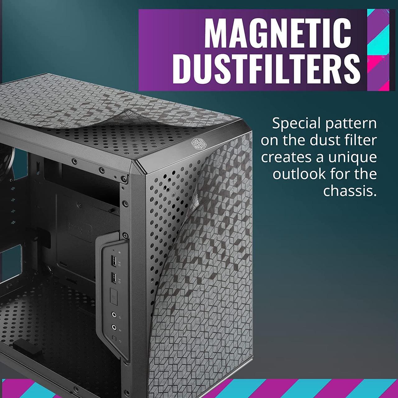 Alt view image 2 of 7 - Cooler Master MasterBox Q300L Micro-ATX Tower with Magnetic Design Dust Filter