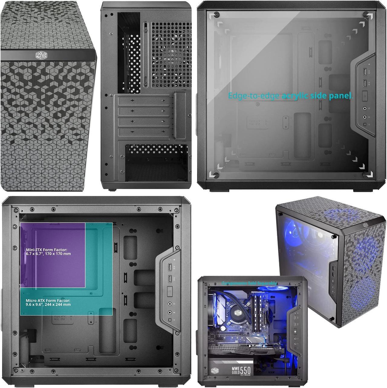 Alt view image 6 of 7 - Cooler Master MasterBox Q300L Micro-ATX Tower with Magnetic Design Dust Filter