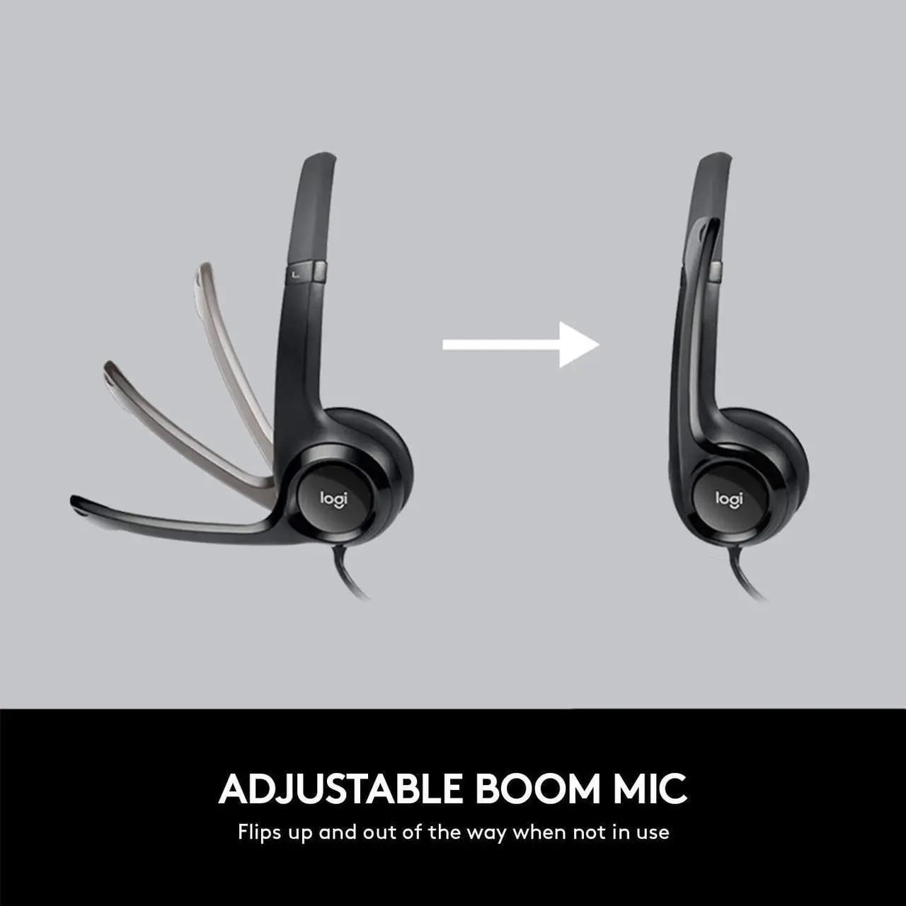 Alt view image 5 of 6 - Logitech H390 USB Wired Headset with Noise Cancelling Microphone