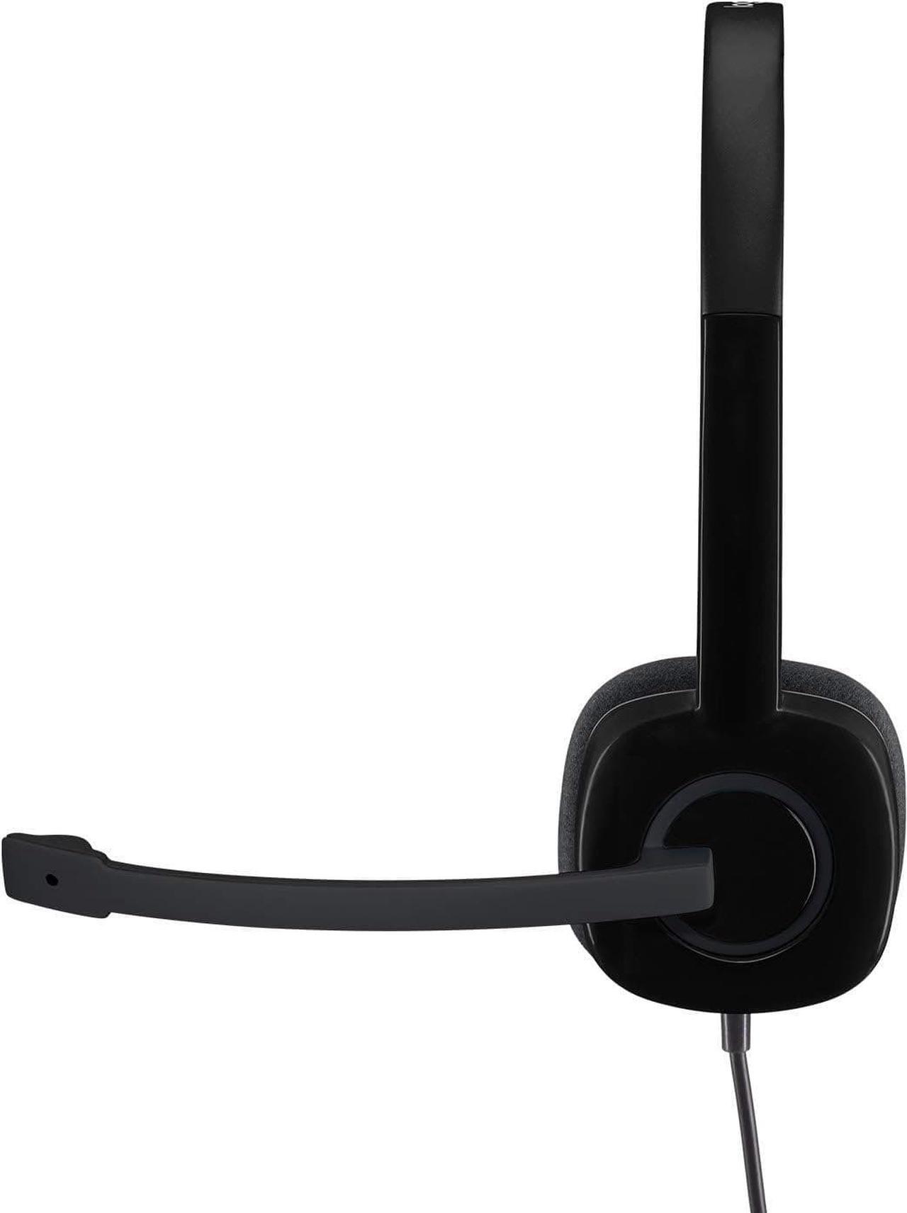 Alt view image 2 of 6 - Logitech H151 Stereo Headset with Boom Microphone - 3.5mm Audio Jack