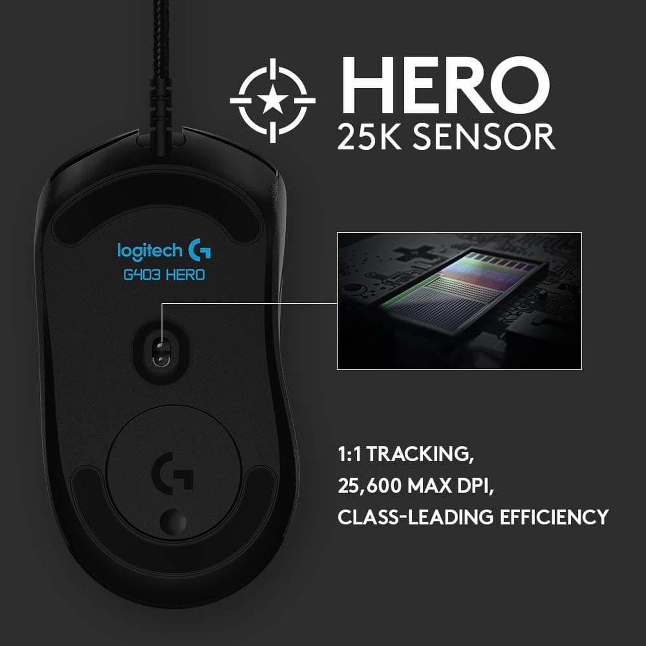 Alt view image 2 of 7 - Logitech G403 Wired Gaming Mouse - Lightweight 87G (+10G Optional) - 16.000 DPI