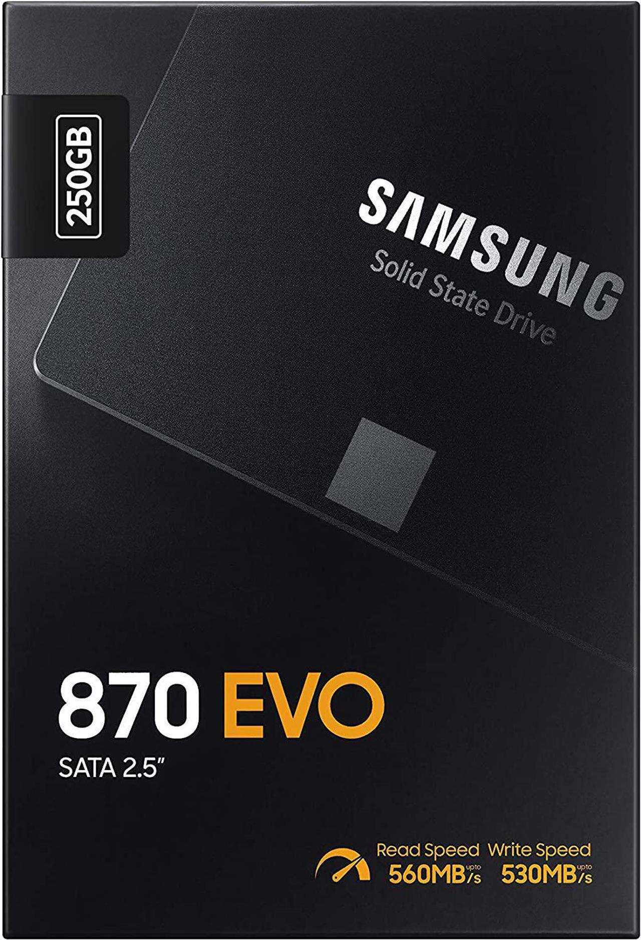 Alt view image 6 of 6 - Samsung 870 EVO SATA III SSD 250GB 2.5 Internal Solid State Hard Drive