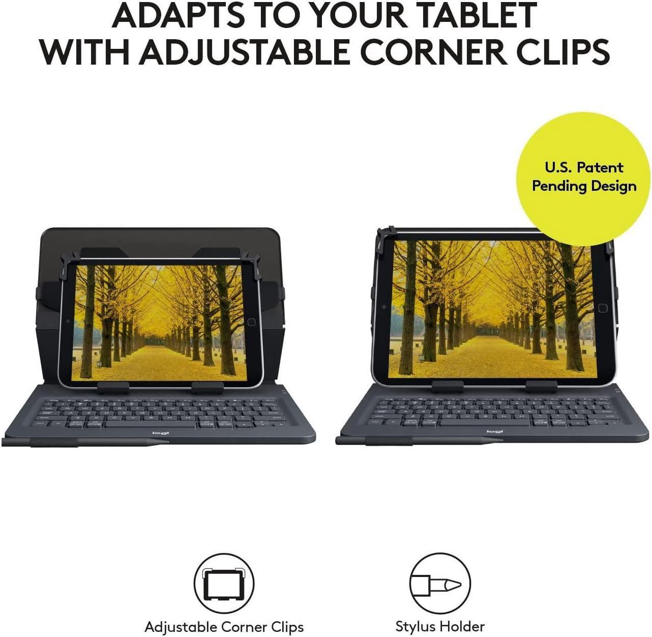 Alt view image 6 of 7 - Logitech Universal Folio with Integrated Bluetooth 3.0 Keyboard for 9-10" Apple, Android, Windows Tablets