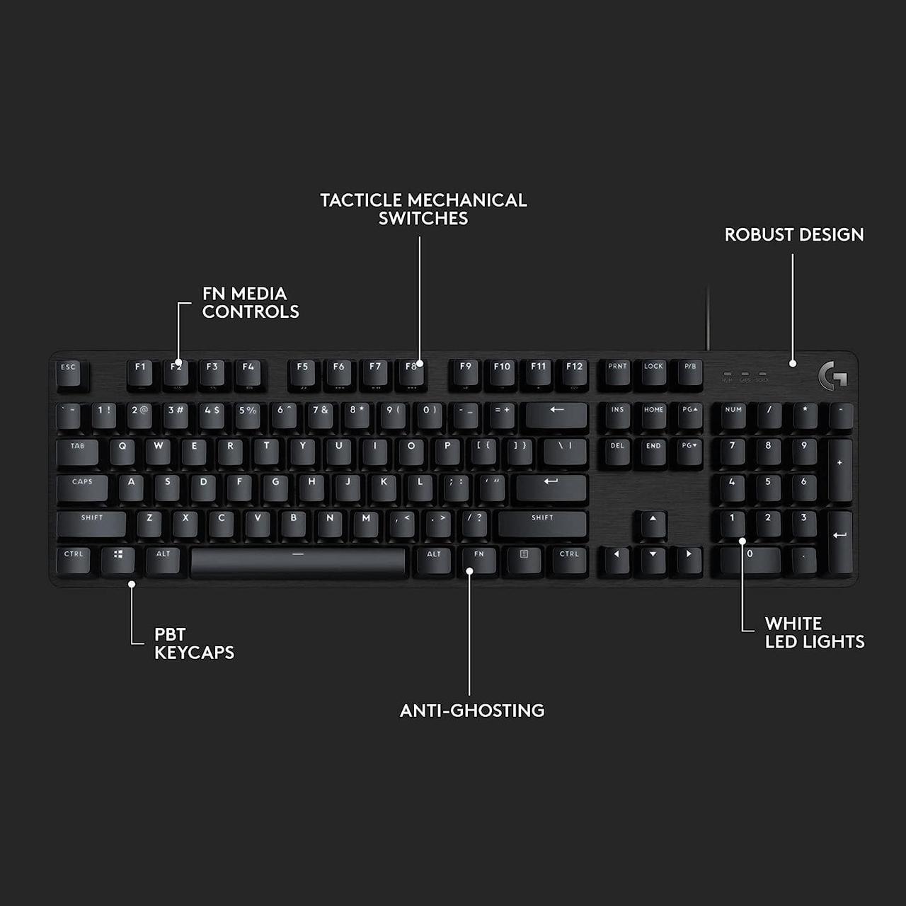 Alt view image 2 of 7 - Logitech G413 SE Full-Size Mechanical Wired Gaming Keyboard & Logitech G502 HERO Wired Gaming Mouse