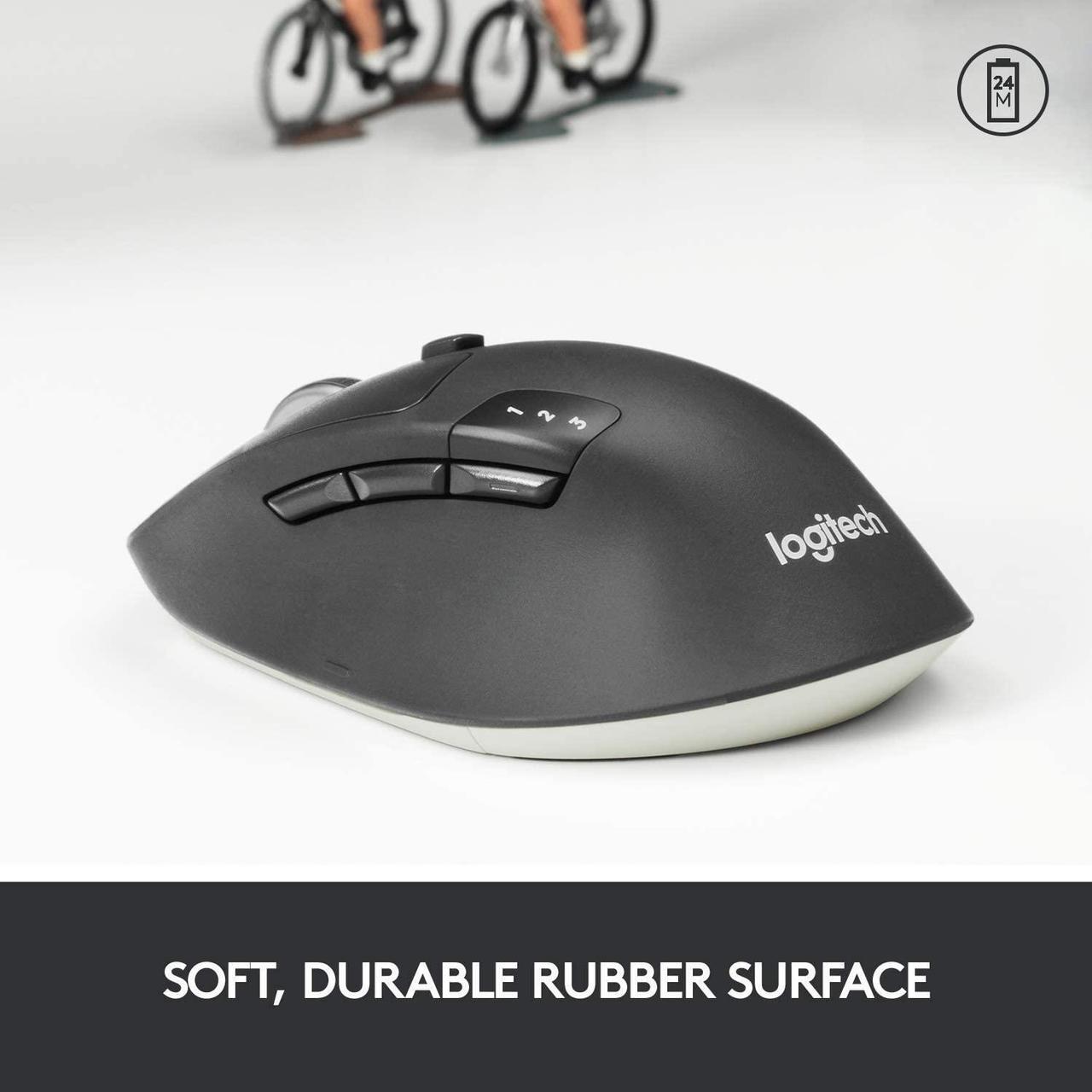 Alt view image 6 of 6 - Logitech M720 Triathlon Multi-Device Wireless Bluetooth Mouse