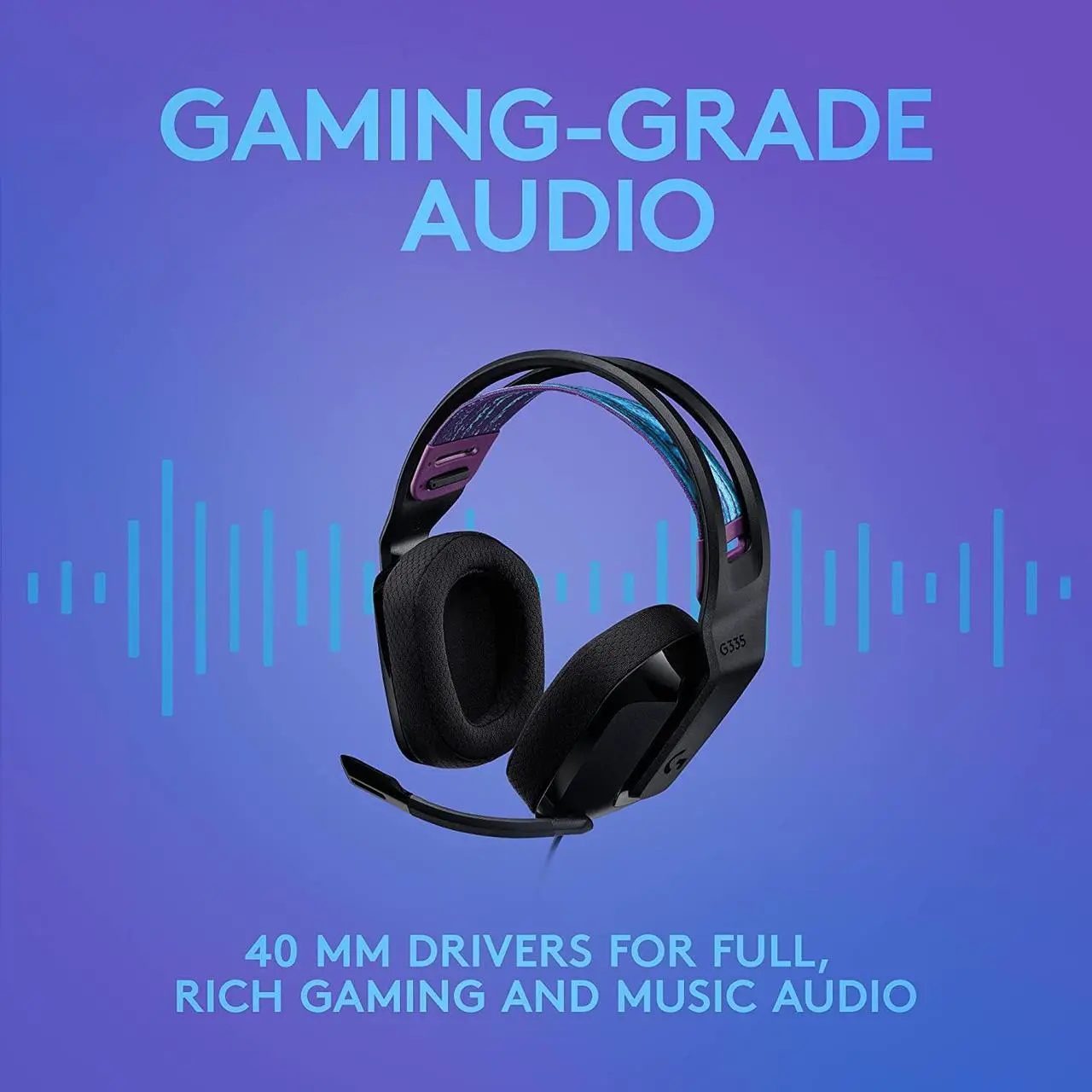 Alt view image 6 of 7 - Logitech G335 Wired Gaming Headset Compatible with PC,PS 4/5,Xbox One,Xbox Series X|S & Nintendo Switch  Black