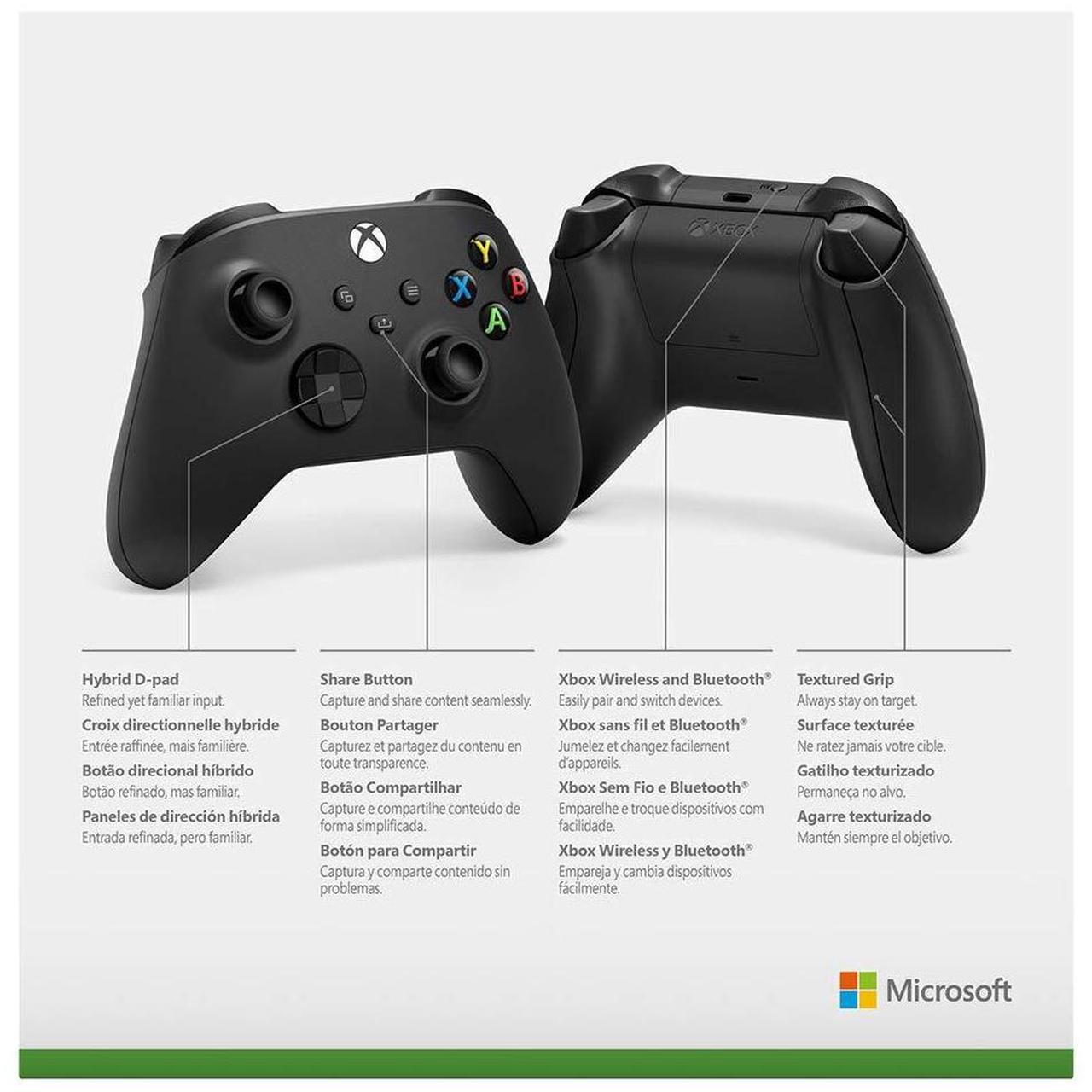 Alt view image 5 of 5 - Xbox Core Wireless Controller Carbon Black