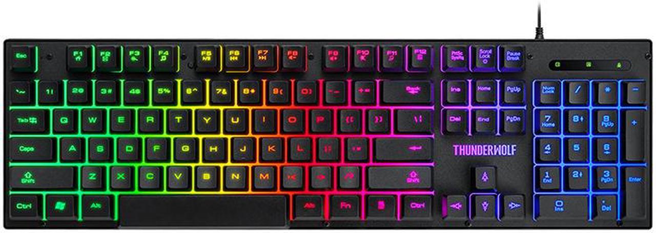 Alt view image 2 of 7 - T-WOLF Thunder TF400 Gaming Set Wolf Luminous Keyboard Mouse Headset Four-in-One Set