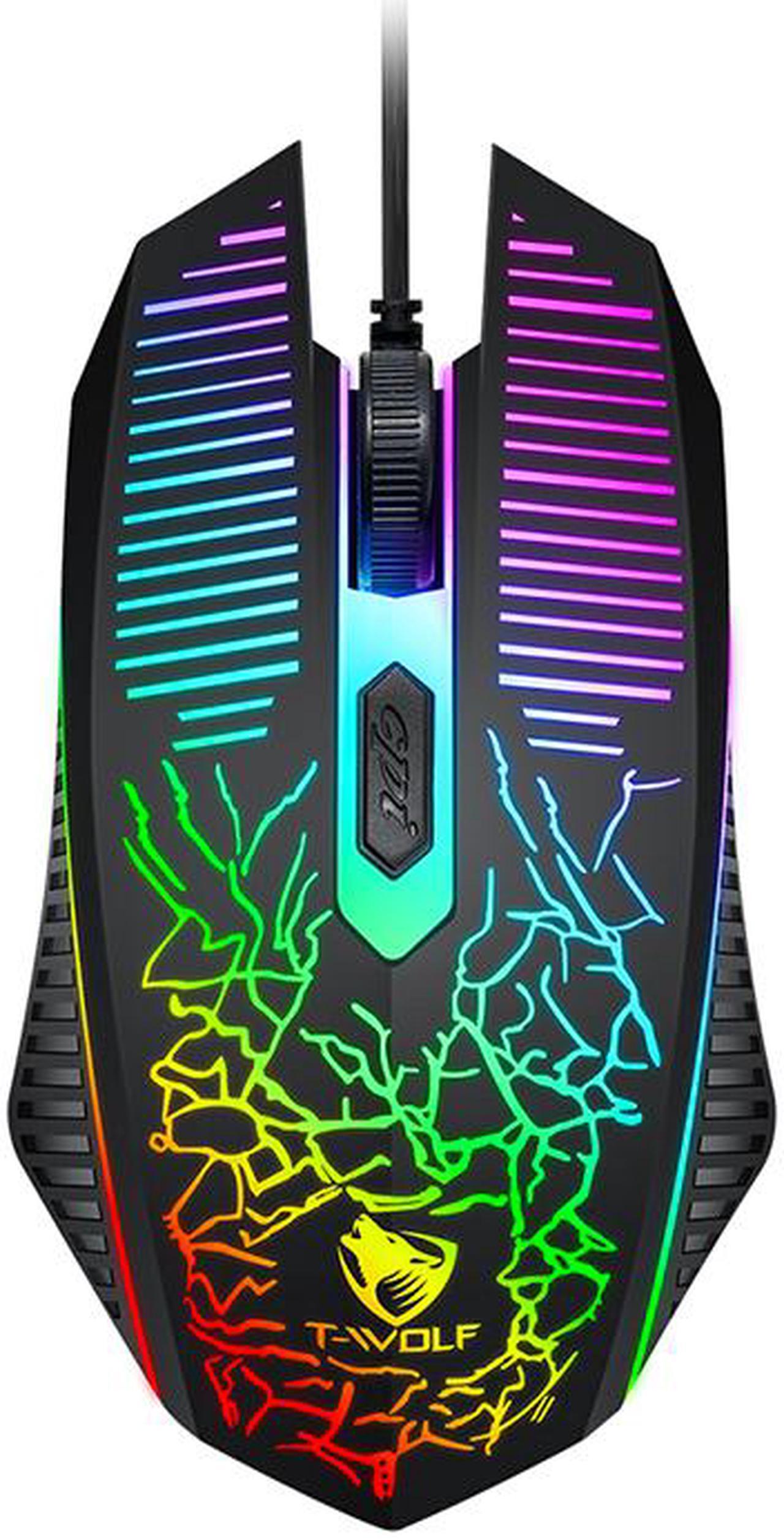 Alt view image 7 of 7 - T-WOLF Thunder TF400 Gaming Set Wolf Luminous Keyboard Mouse Headset Four-in-One Set