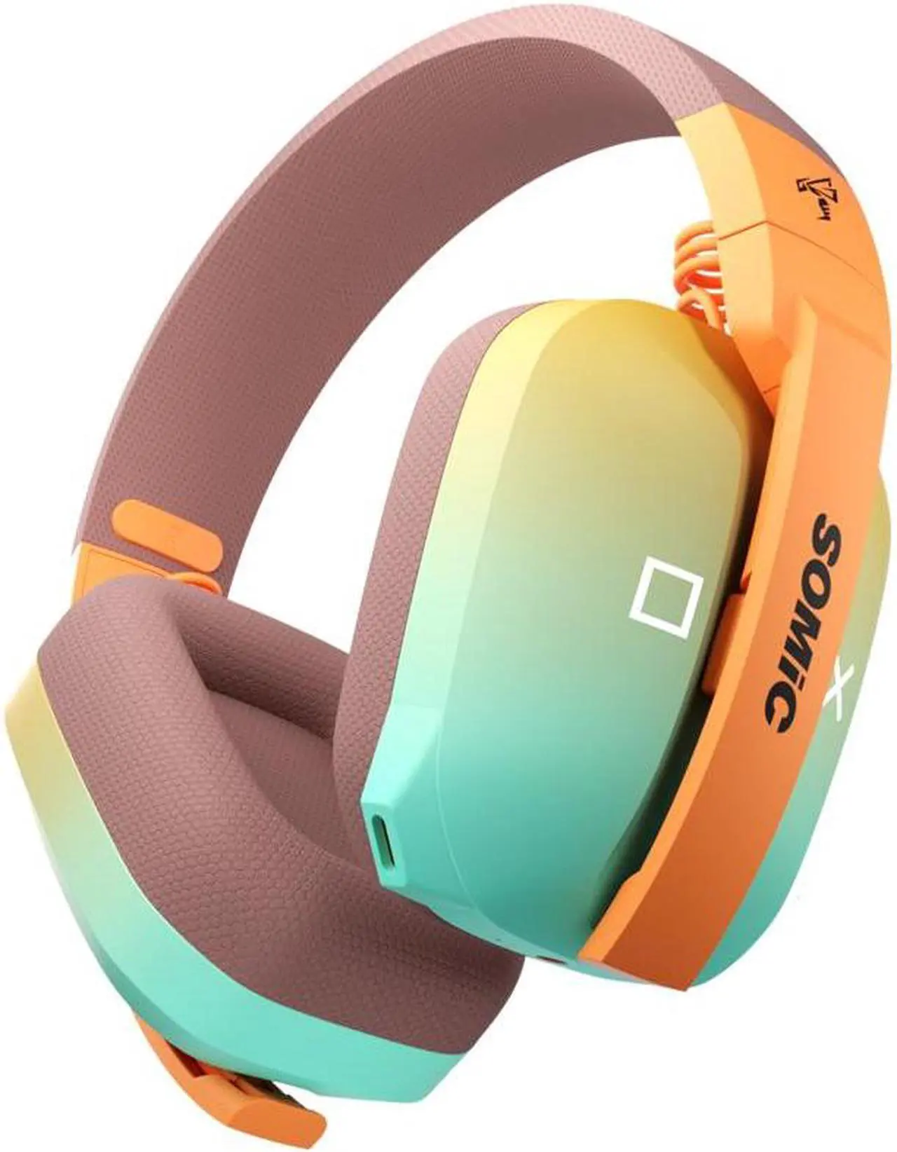 Alt view image 4 of 7 - SOMIC GS810 bluetooth Gaming Headset with Microphone for PS5, PS4, Computer Gamer Headphone with Stereo Sound, Detachable Mic, Soft Earmuffs, RGB LED Light, 10H+ Playtime (Xbox one in Wired Mode)