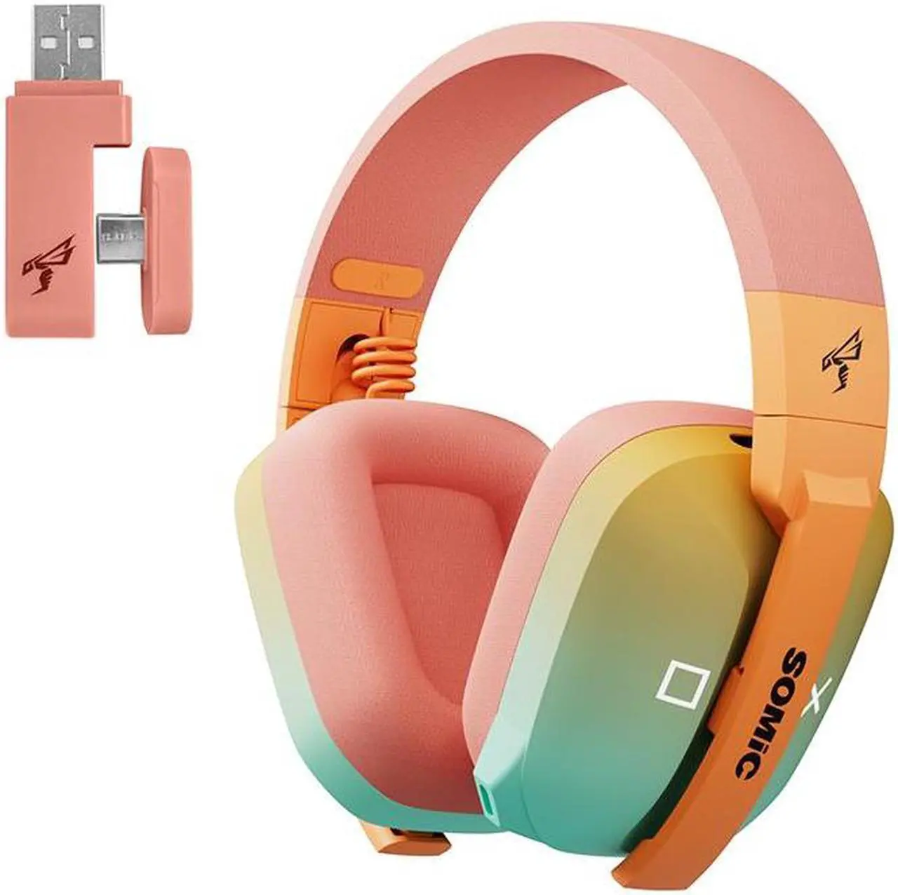Main image of SOMIC GS810 bluetooth Gaming Headset with Microphone for PS5, PS4, Computer Gamer Headphone with Stereo Sound, Detachable Mic, Soft Earmuffs, RGB LED Light, 10H+ Playtime (Xbox one in Wired Mode)