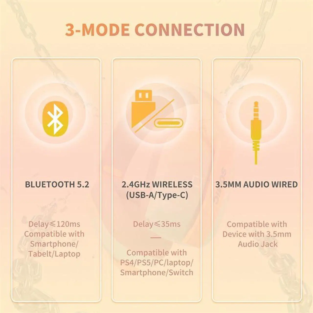 Alt view image 5 of 7 - SOMIC GS810 bluetooth Gaming Headset with Microphone for PS5, PS4, Computer Gamer Headphone with Stereo Sound, Detachable Mic, Soft Earmuffs, RGB LED Light, 10H+ Playtime (Xbox one in Wired Mode)