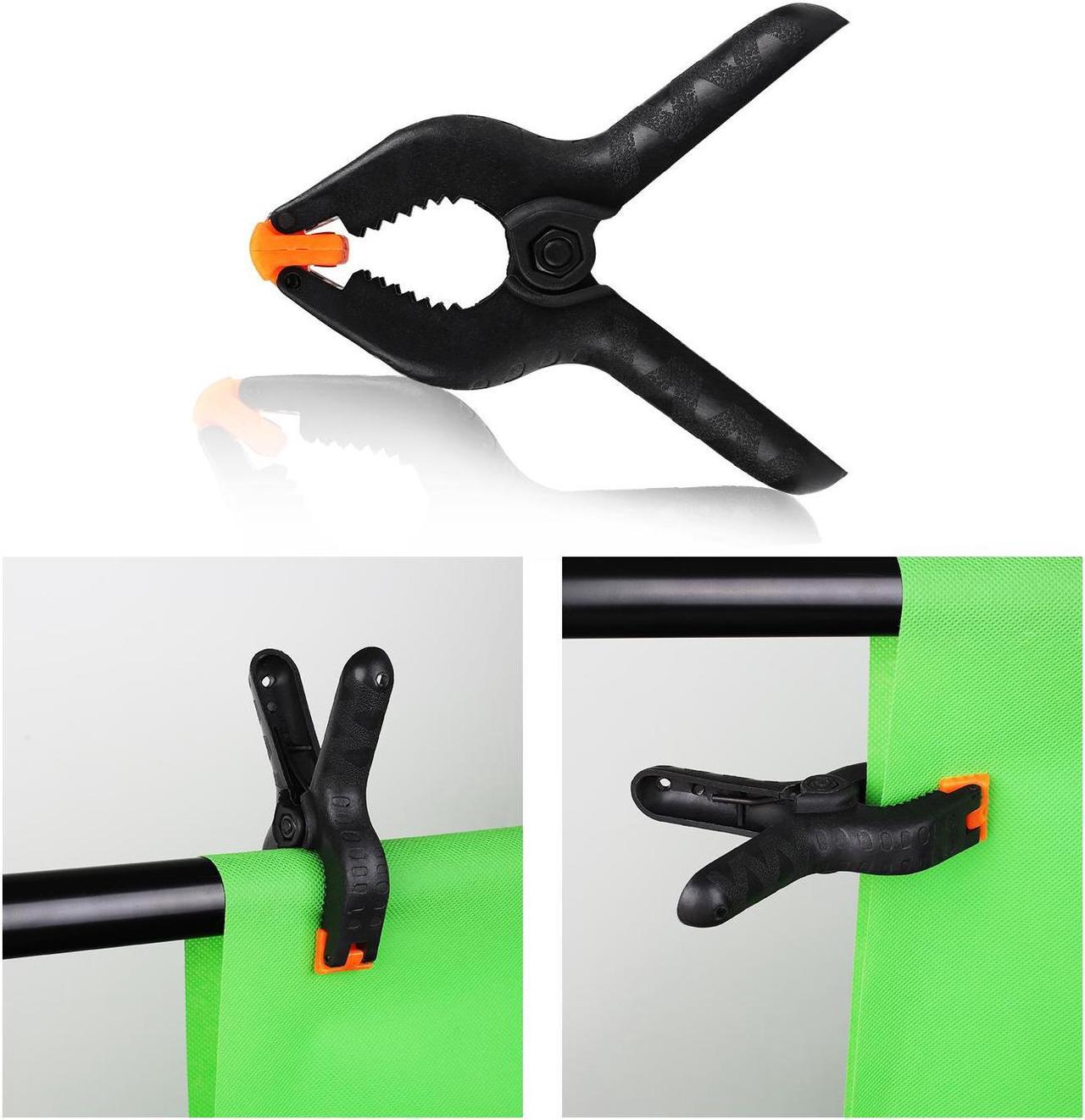 Alt view image 5 of 7 - HPUSN Backdrop Stand - 10ft x 7ft Adjustable Photoshoot Backdrop - Photo Backdrop Stand for Parties - Backdrop Includes Travel Bag, Sand Bags, Clamps - Photo Video Studio