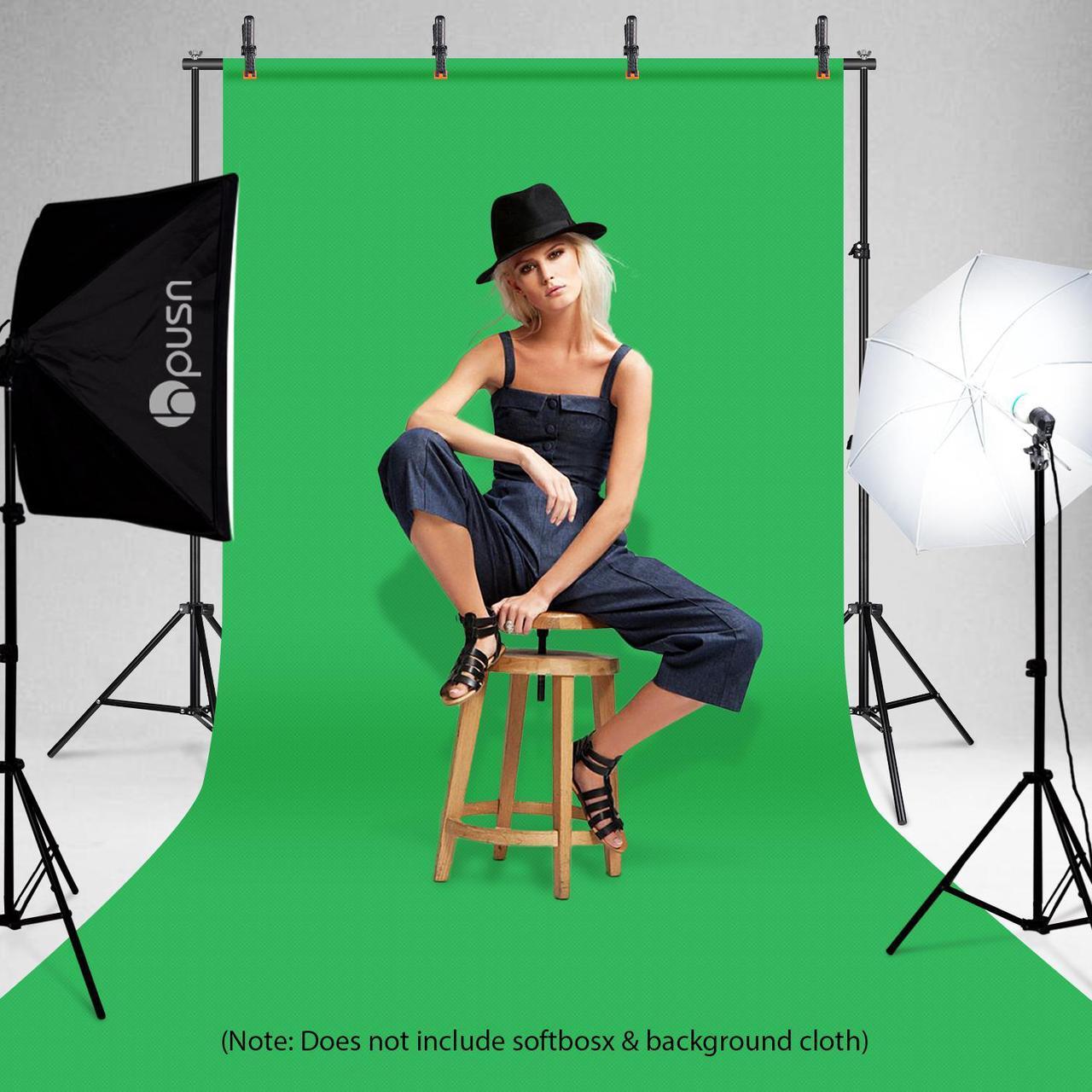 Alt view image 7 of 7 - HPUSN Backdrop Stand - 10ft x 7ft Adjustable Photoshoot Backdrop - Photo Backdrop Stand for Parties - Backdrop Includes Travel Bag, Sand Bags, Clamps - Photo Video Studio