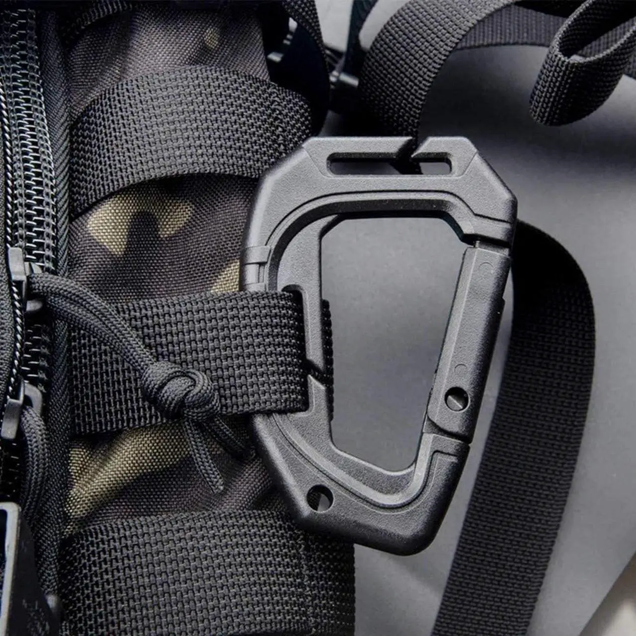 Alt view image 5 of 5 - Molle D Ring Clips Carabiner Multipurpose