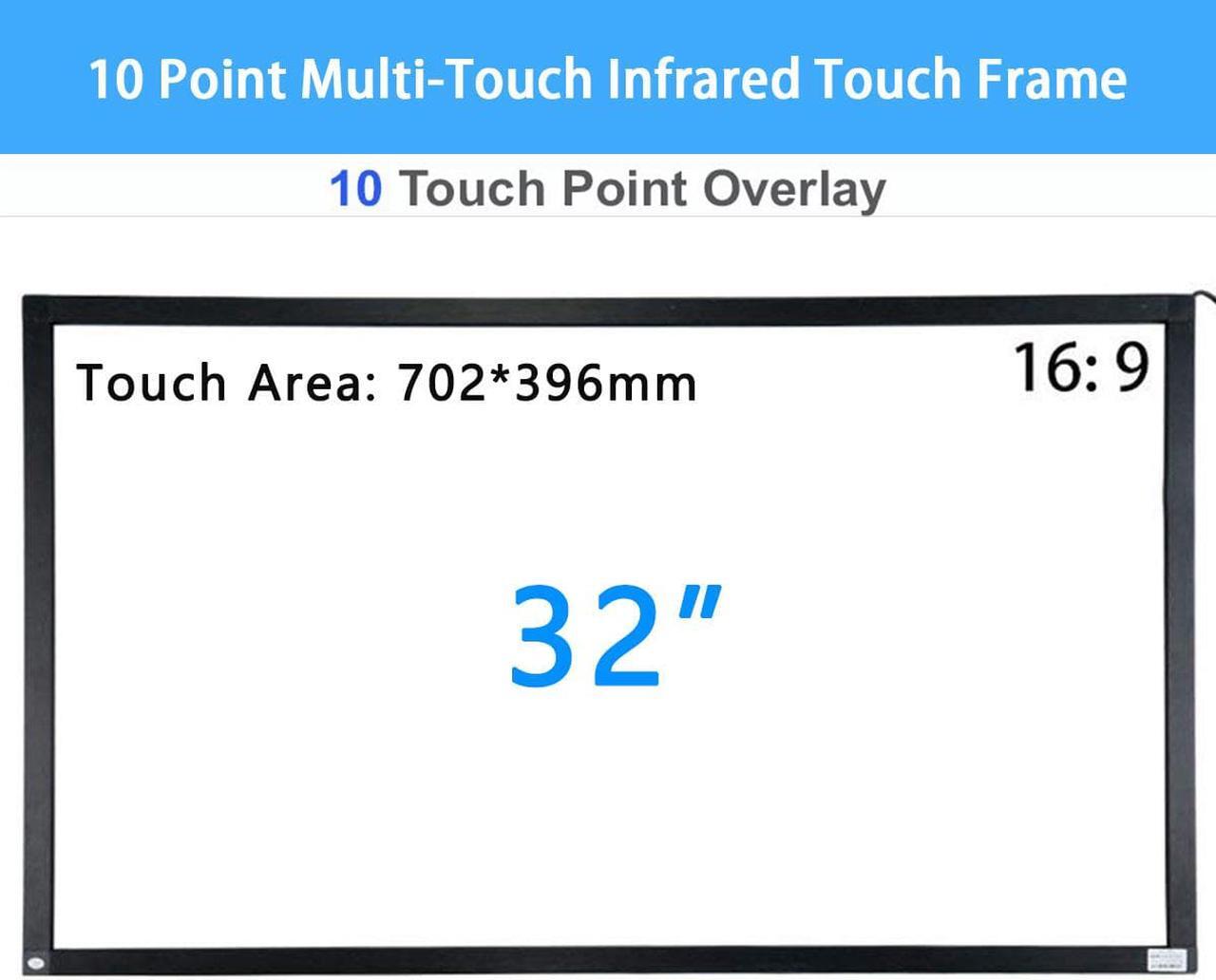 Alt view image 3 of 6 - Design Pie IR Multi Touch Screen Panel Frame 32 Inch 10 Touch Points Upgradeable Interactive Infrared Accessoires for LED TV