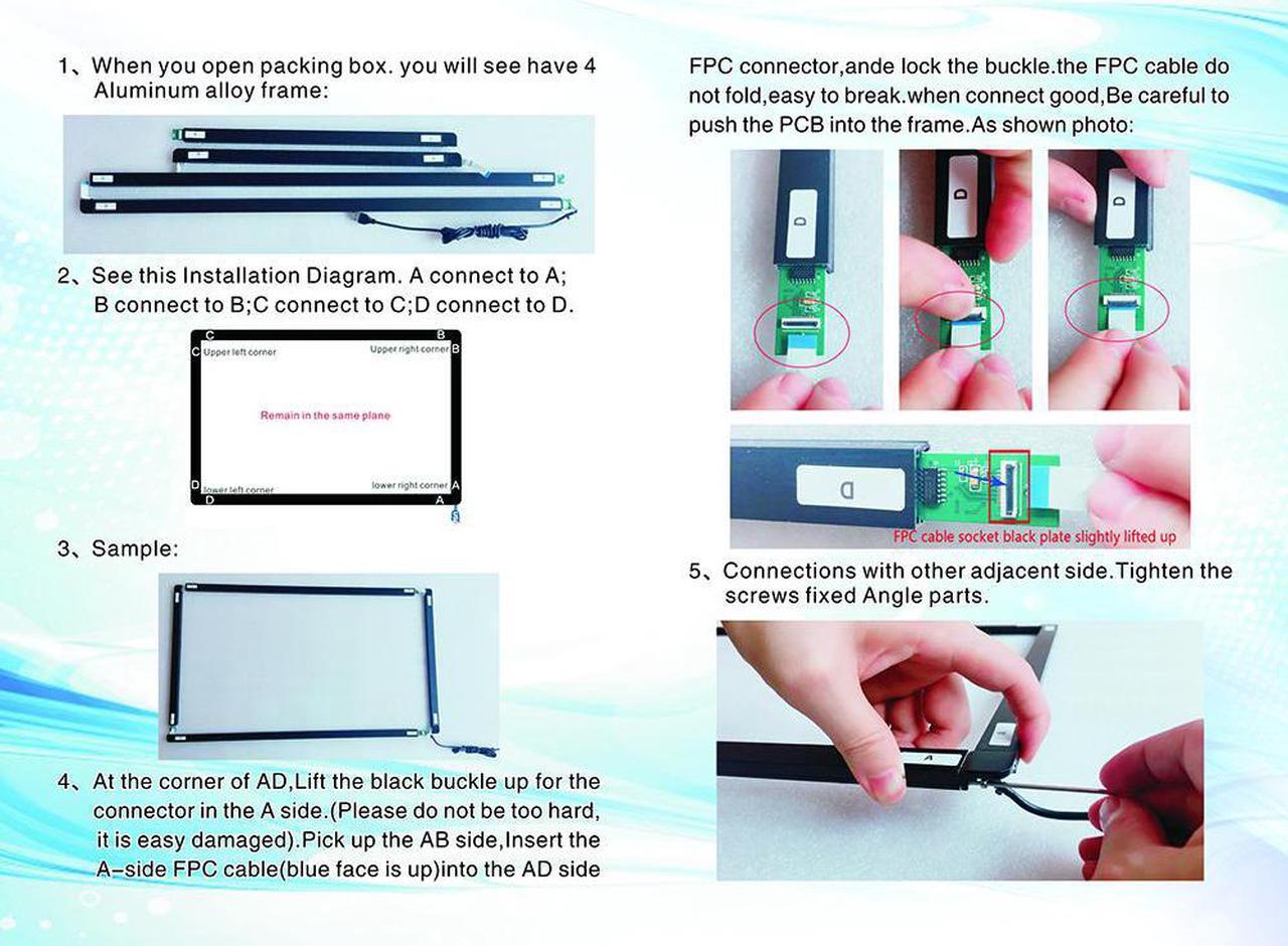 Main image of Design Pie IR Multi Touch Screen Panel Frame 32 Inch 10 Touch Points Upgradeable Interactive Infrared Accessoires for LED TV