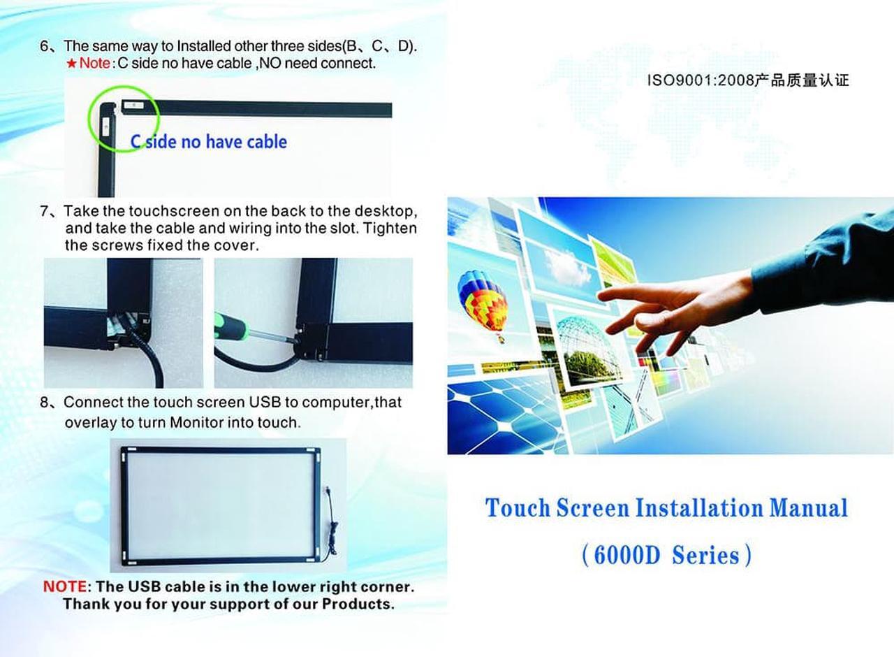 Alt view image 2 of 6 - Design Pie IR Multi Touch Screen Panel Frame 32 Inch 10 Touch Points Upgradeable Interactive Infrared Accessoires for LED TV