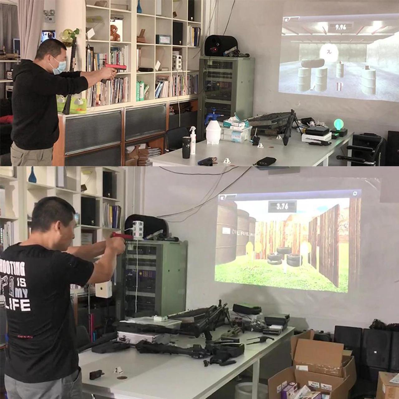 Alt view image 5 of 6 - Laser Shooting Video Simulator Game Arcade Kit Simulate  With Reverse Impact Effect Game Machine