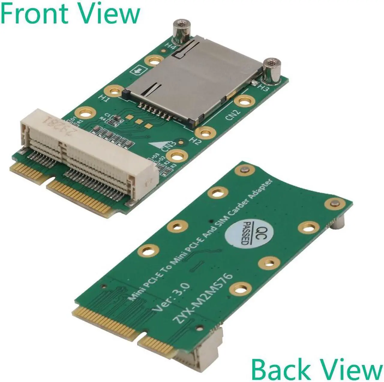 Alt view image 2 of 6 - Mini PCI Express Adapter For 3G 4G Module with USIM Slot MINI PCI E to Mini PCI-E Riser Card Support 3G/4G WWAN LTE GPS Card