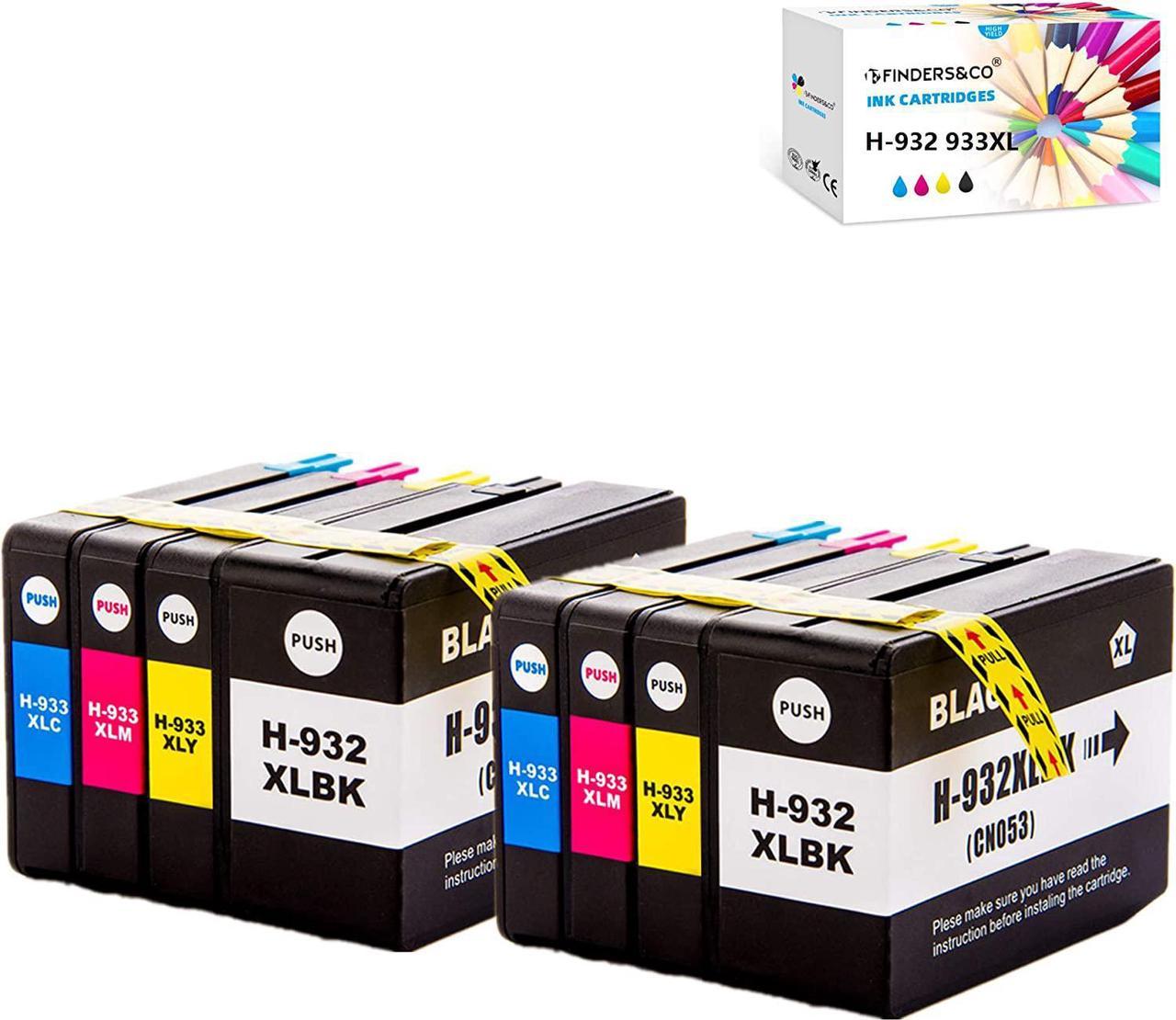 932XL 933XL Ink Cartridge Replacement  932 933 XL Ink Use with HP Officejet 6600 6700 6100 7110 7610 7612 Printers (2BK, 2C, 2M, 2Y)