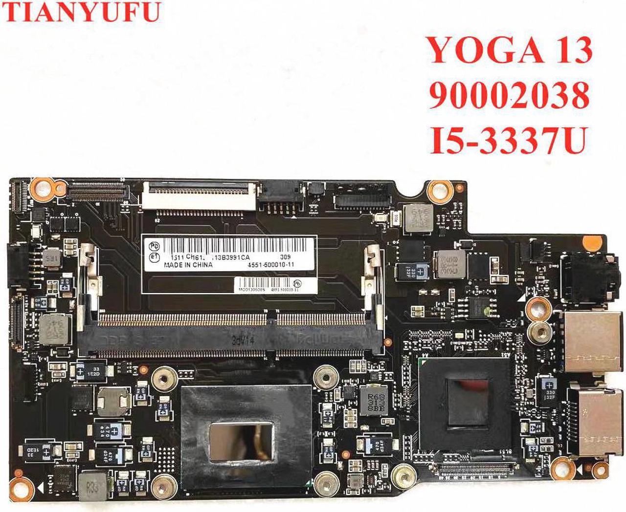 For Lenovo Yoga 13 Yoga13 Laptop Motherboard P/N 90002038 CPU I5-3337U GPU HM76 Integrated DDR3 Motherboard 100% fully tested